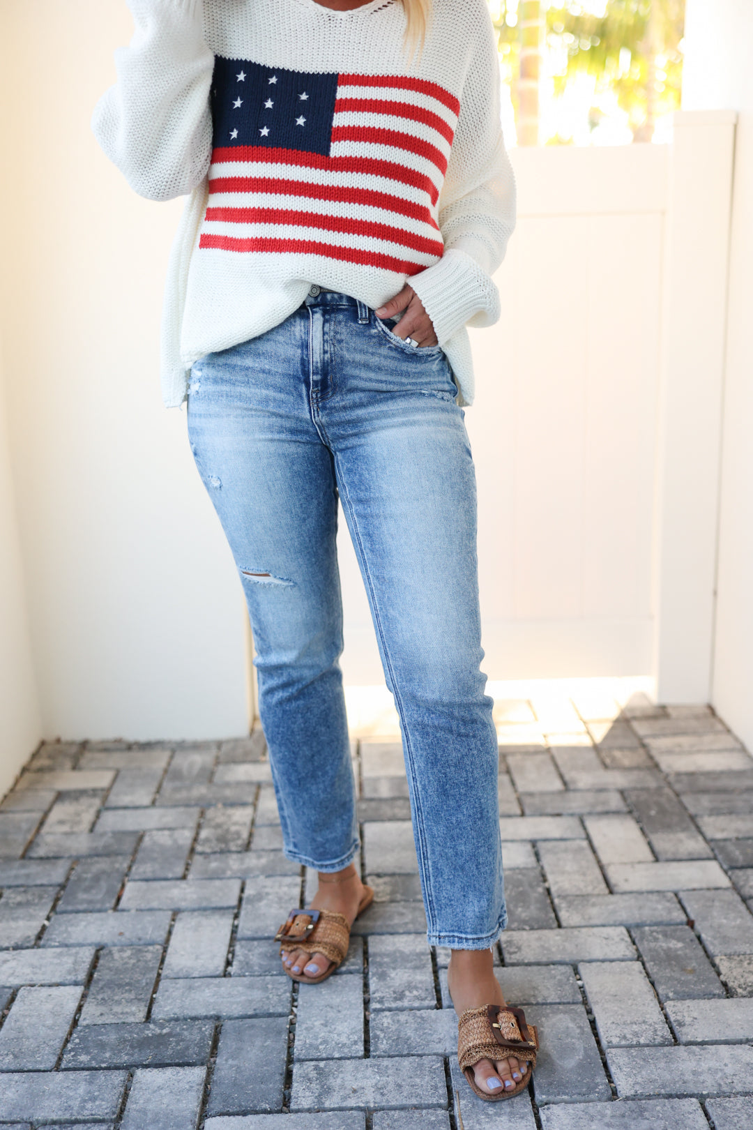 Flying Monkey Conveniently Crop Slim Straight Jeans