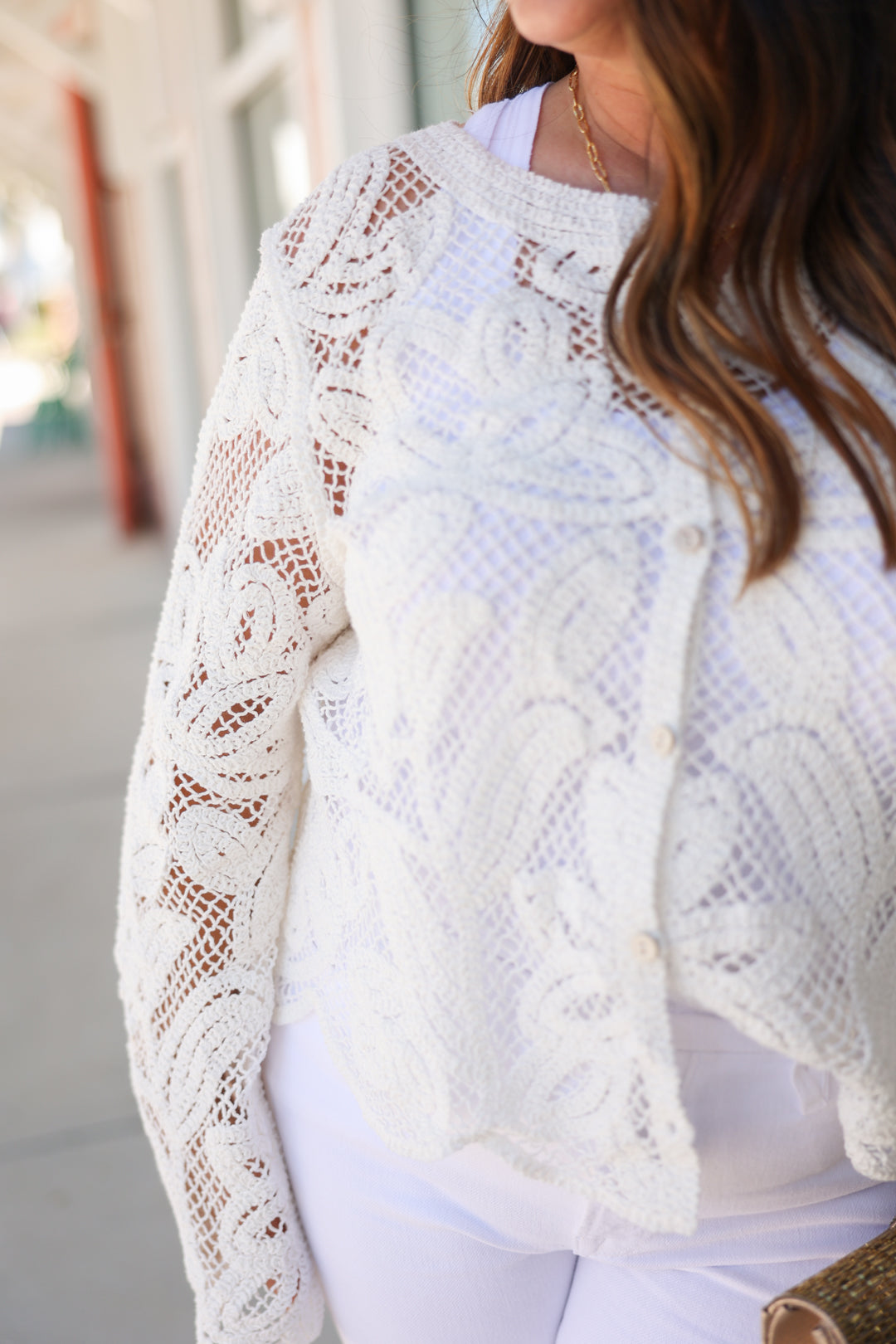 Daisy Crochet Button Up | FINAL SALE