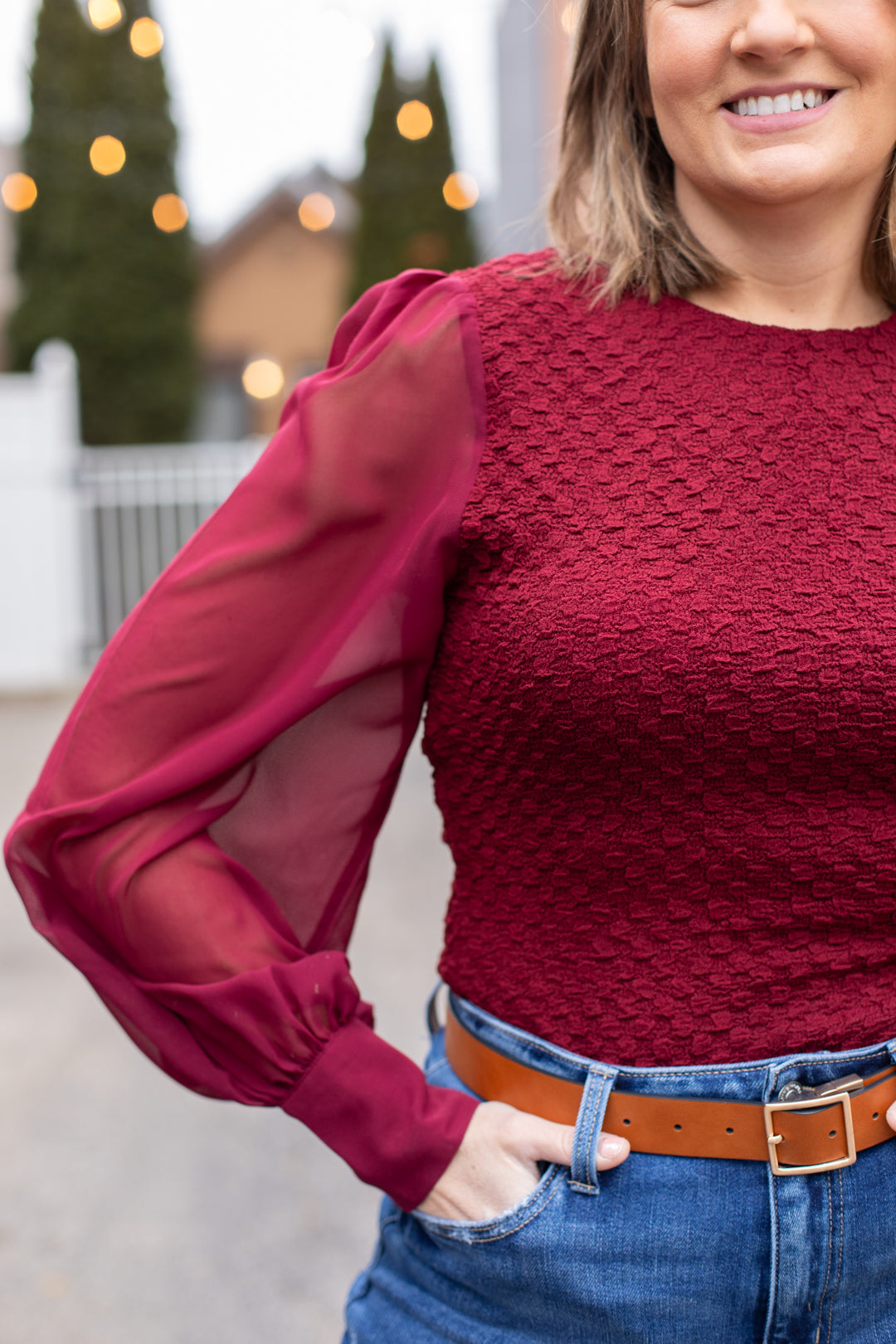 Cindy Textured Woven Top | FINAL SALE