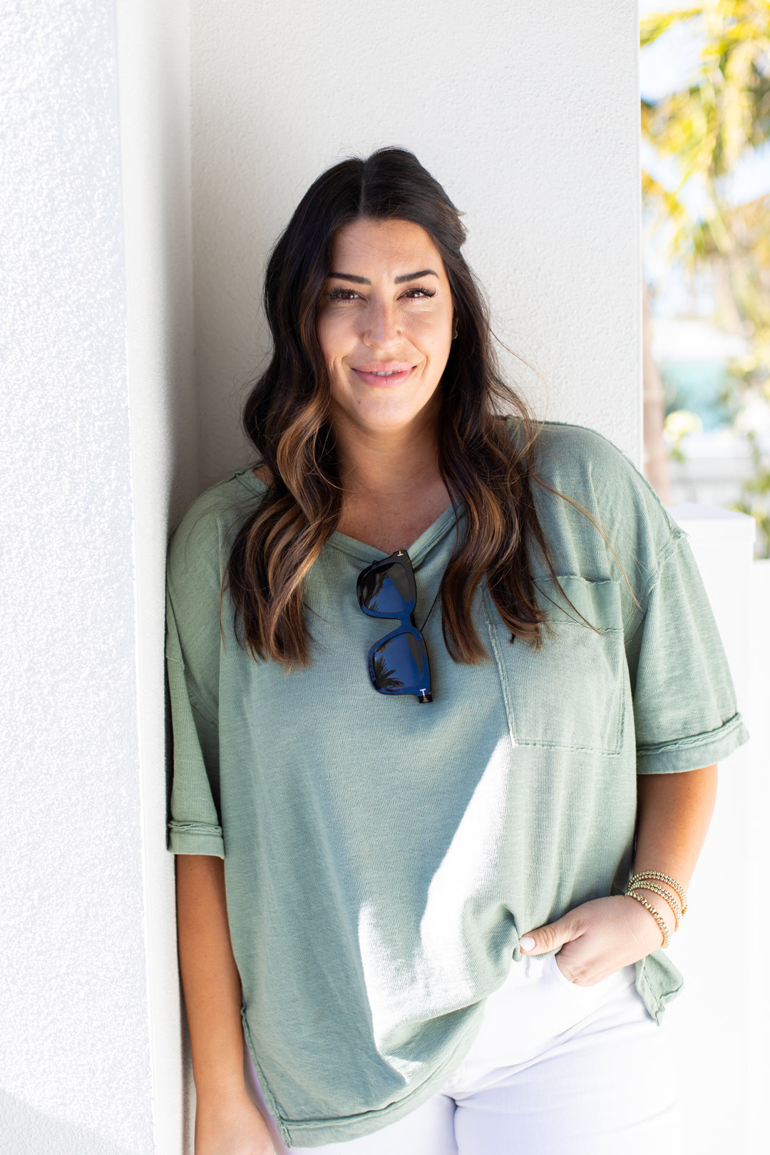 Adria Oversized Pocket Tee | FINAL SALE