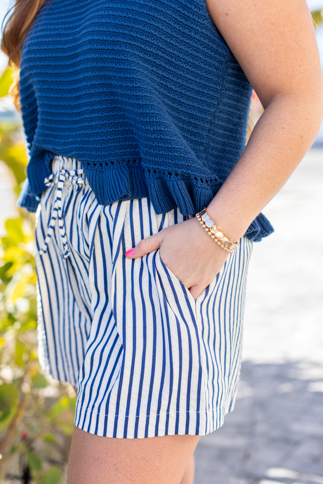 Hilton Striped Pull On Shorts | FINAL SALE