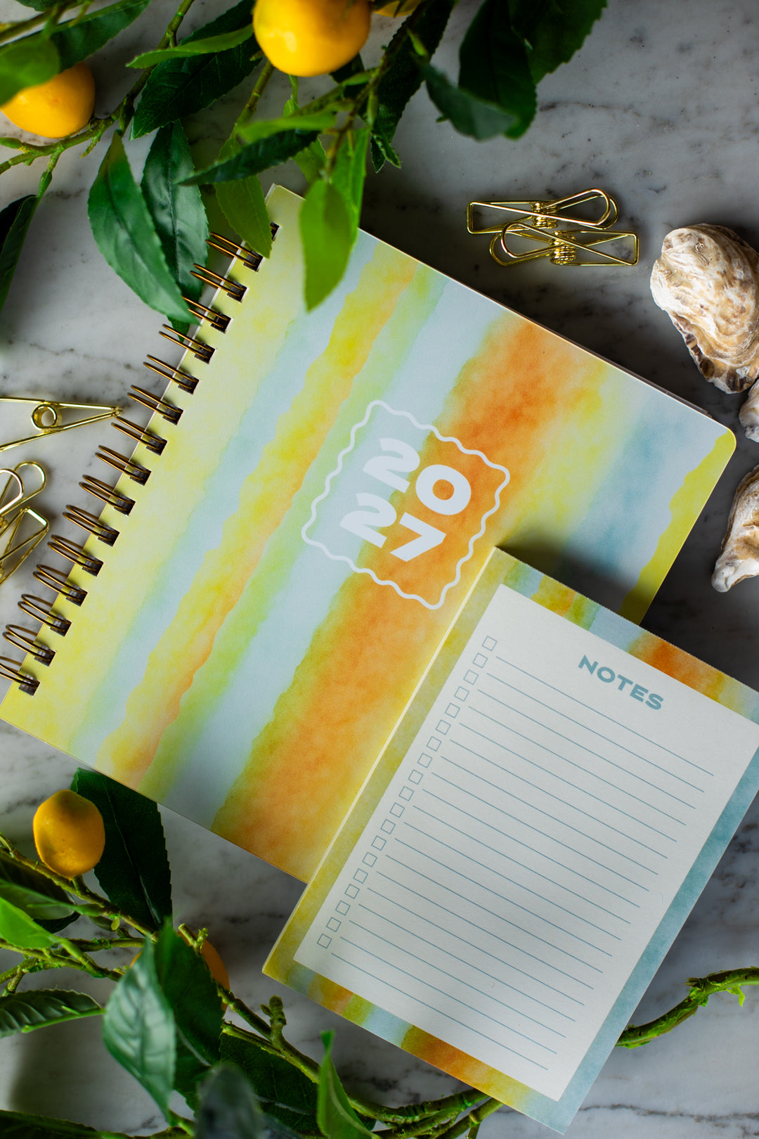 Life + Style Notepad: Citrus Stripe