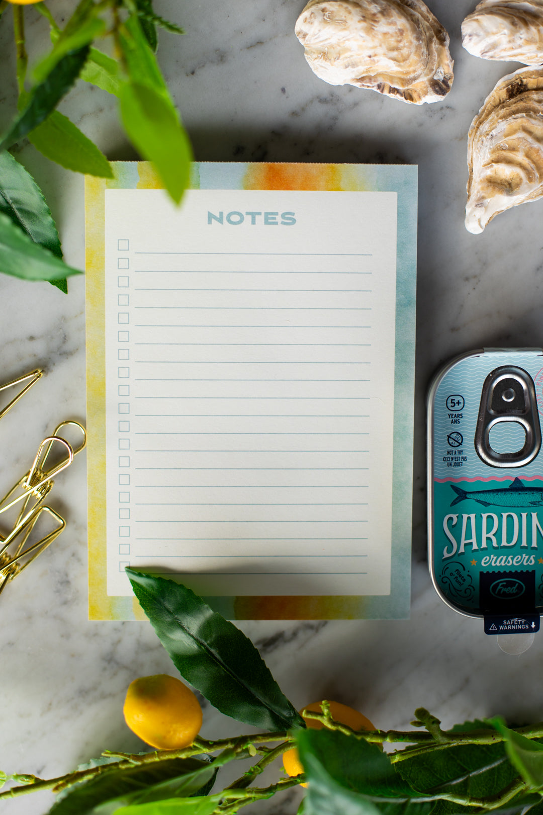 Life + Style Notepad: Citrus Stripe