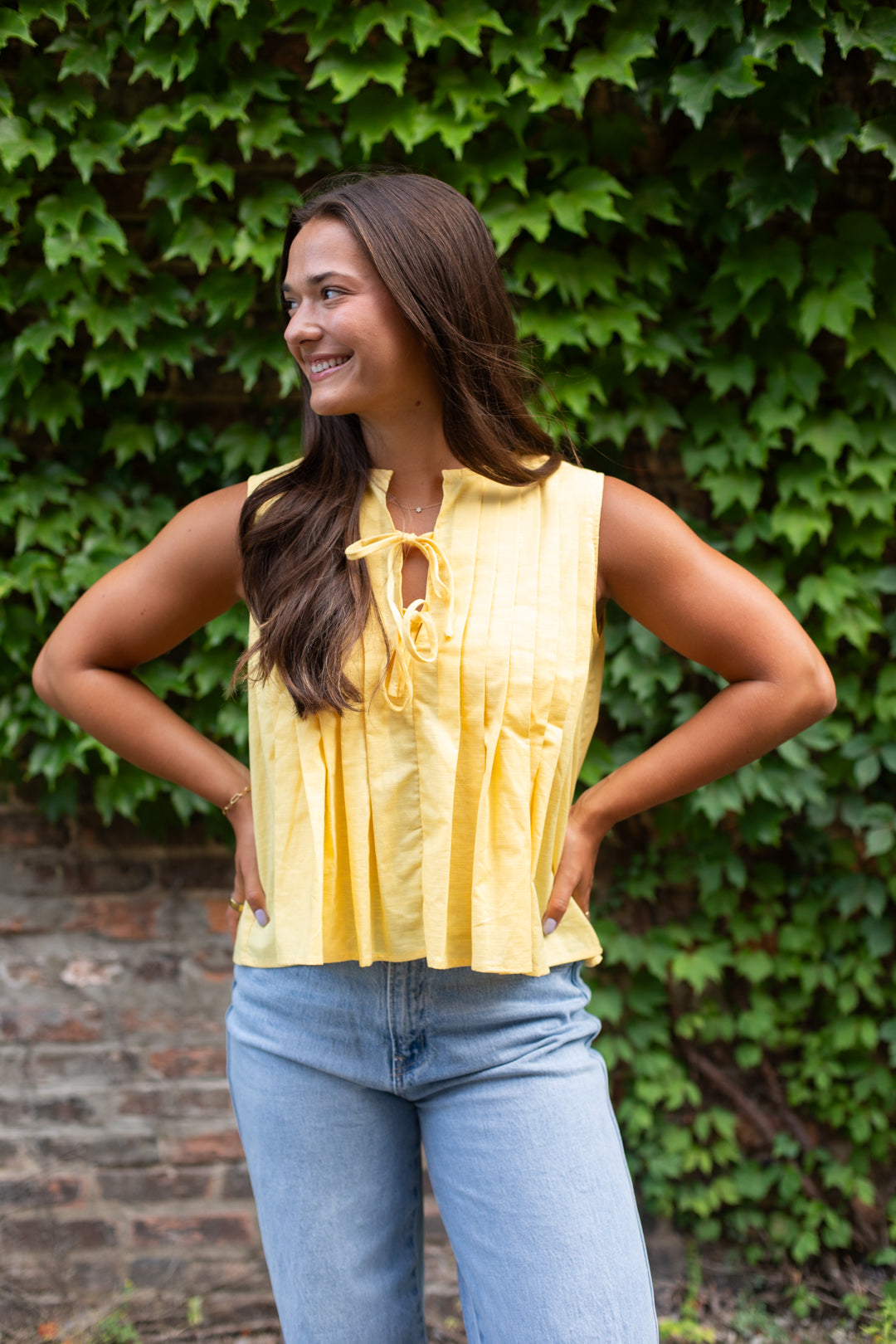 Joy Bow Detail Top