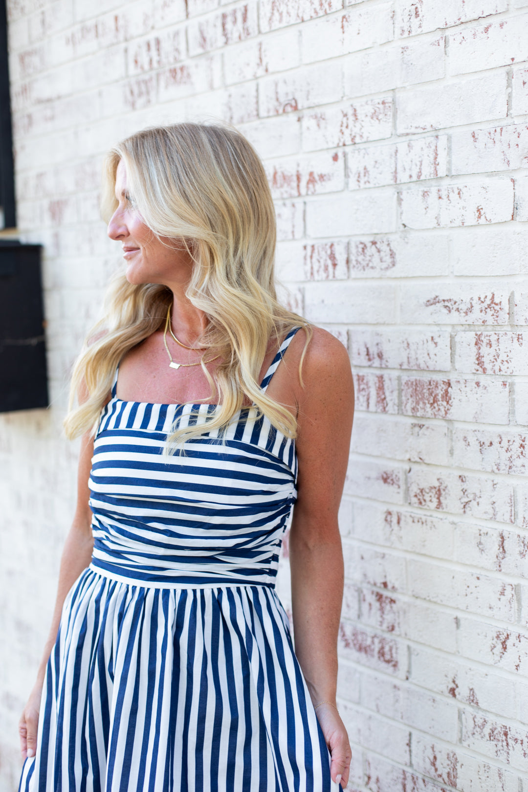 Belle Striped Poplin Dress
