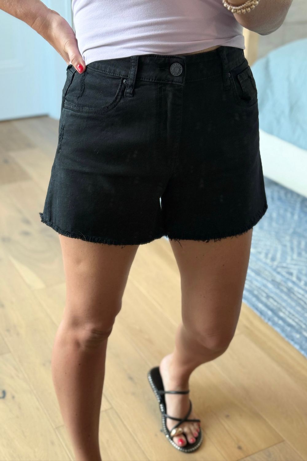 Kut from the Kloth Jane Frayed Hem - Black