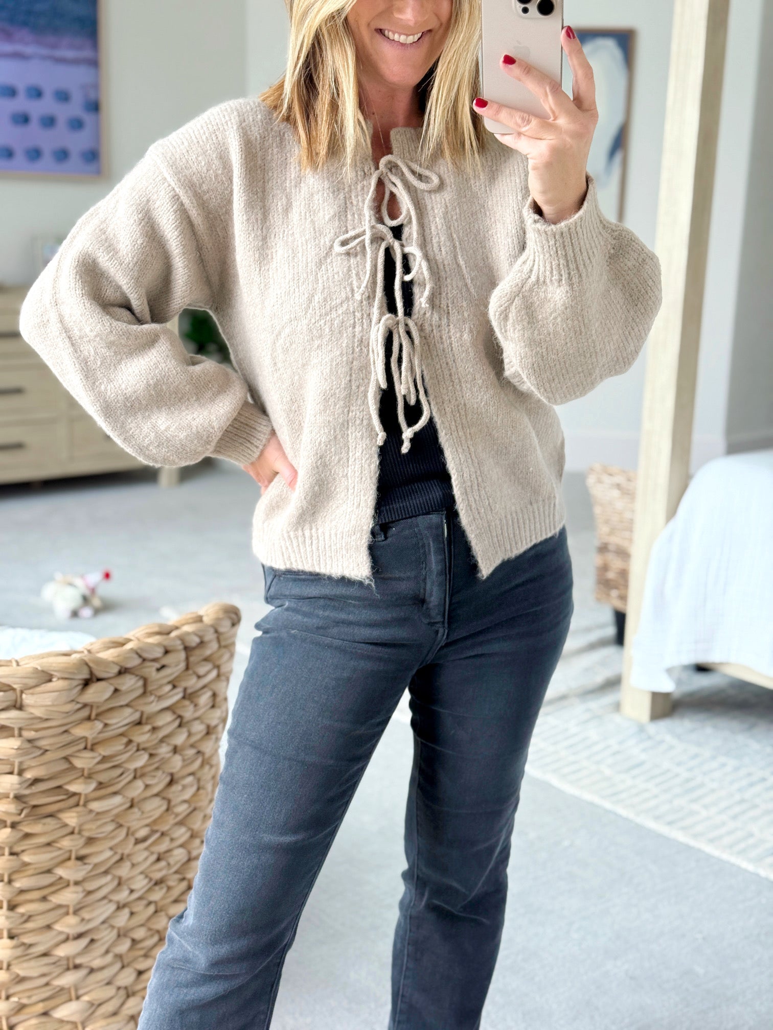 Rowan Bow Tie Cardigan