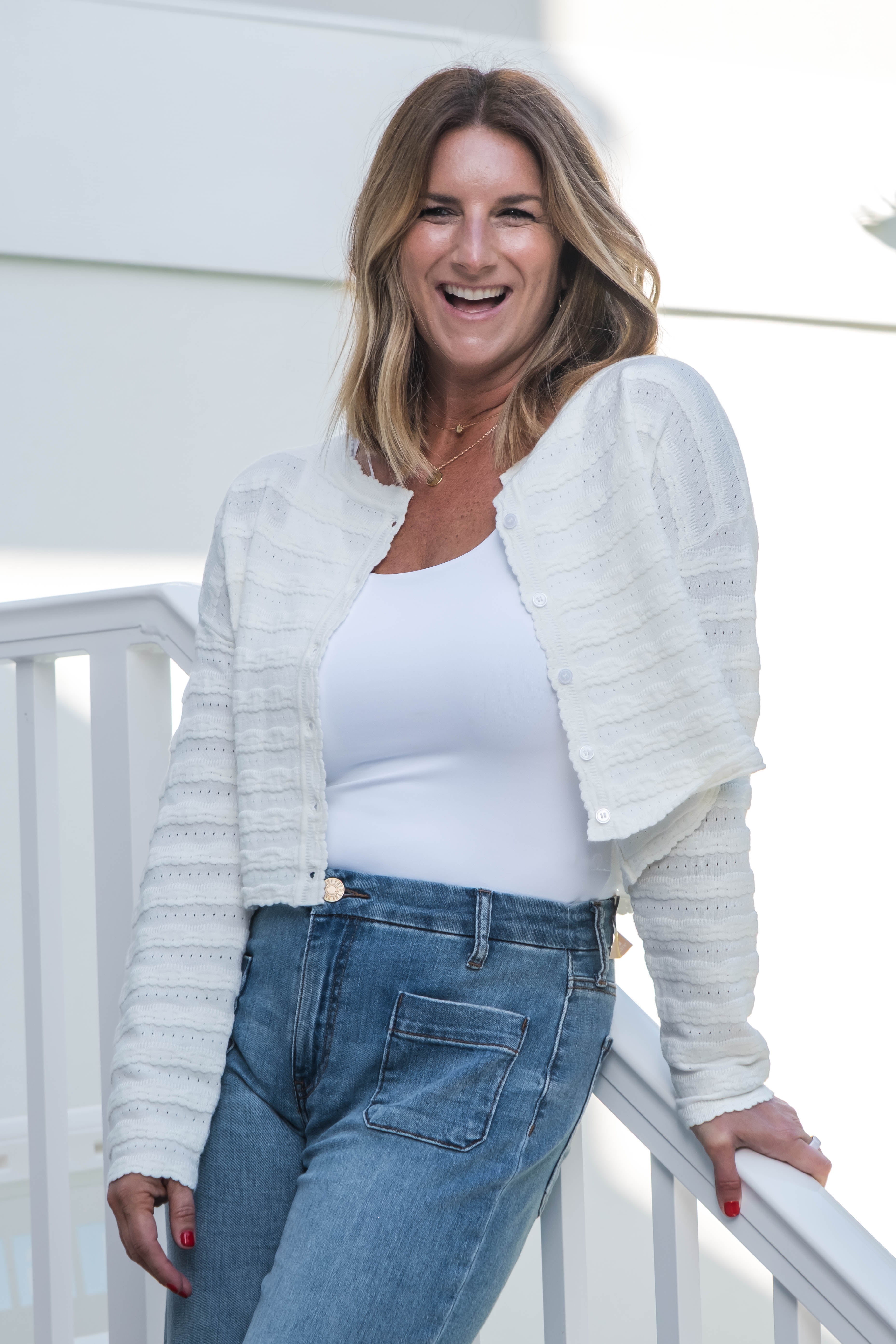 Laken Pointelle Cardigan