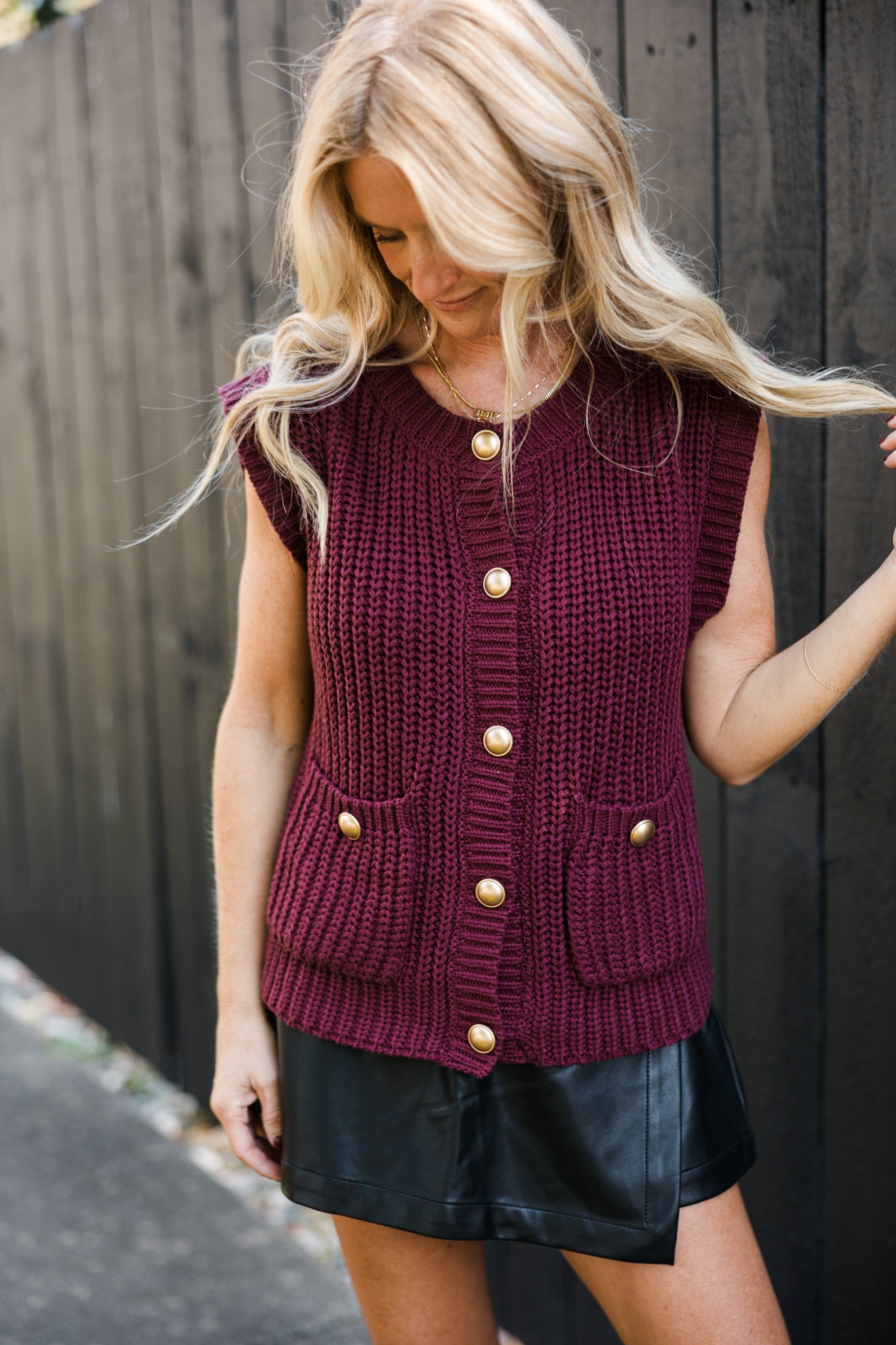 Charlie Button Down Sweater Vest