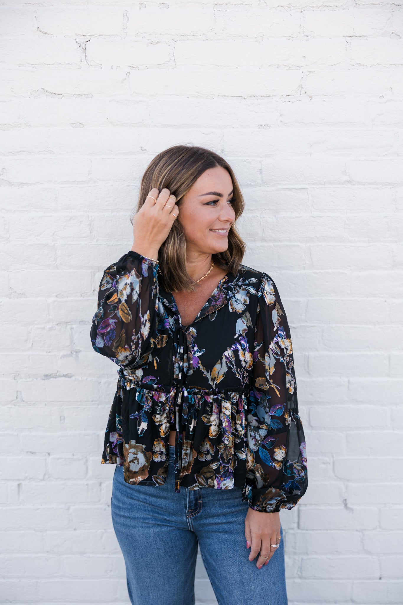 Lola Tie Floral Top