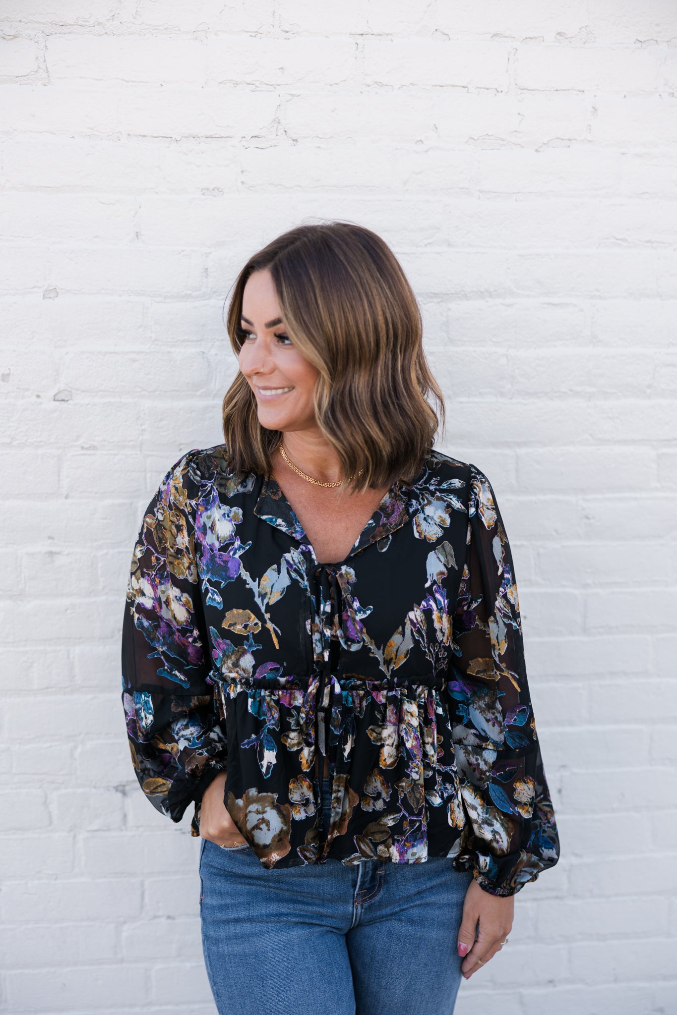 Lola Tie Floral Top