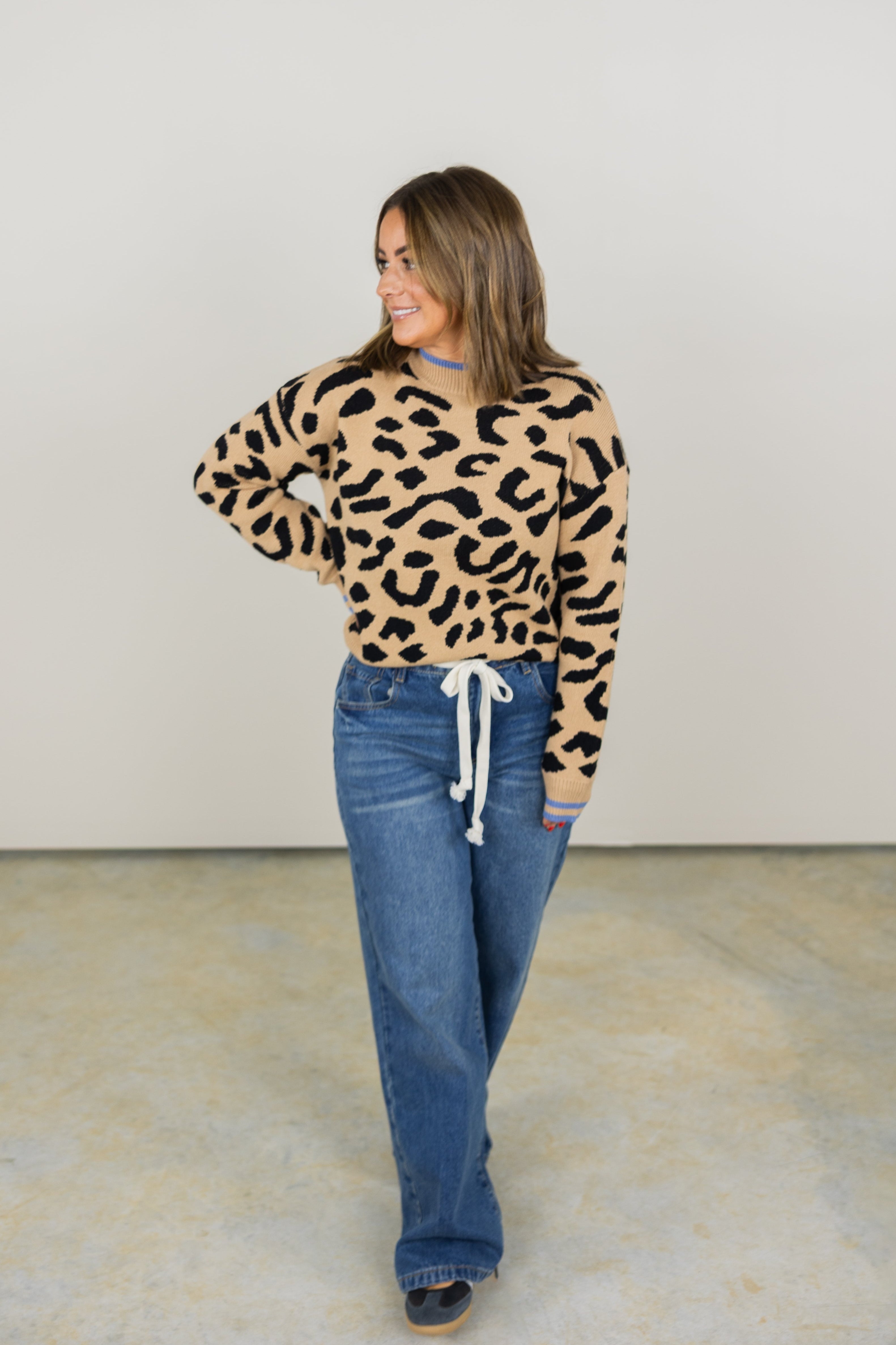 THML Leopard Print Sweater