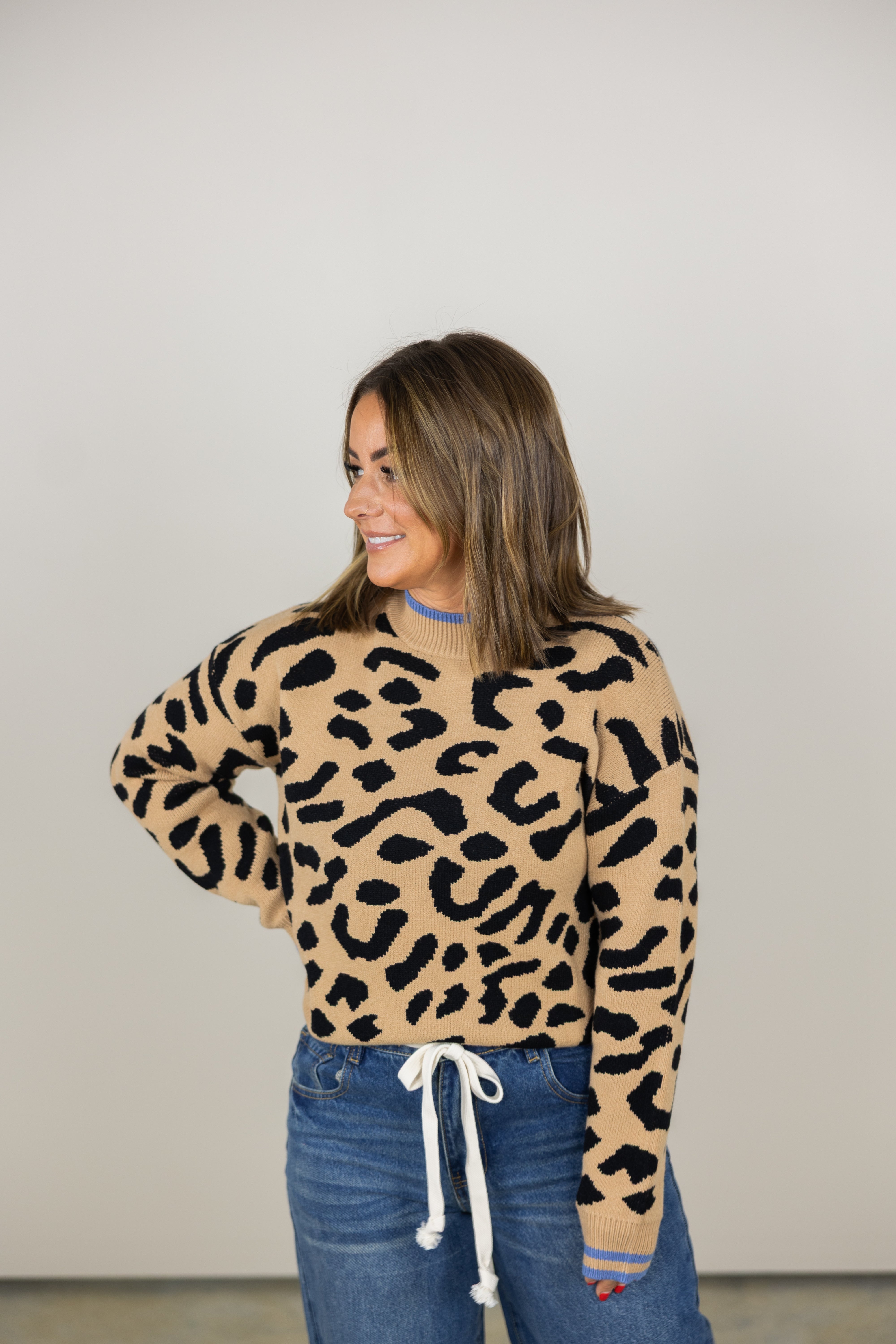 THML Leopard Print Sweater