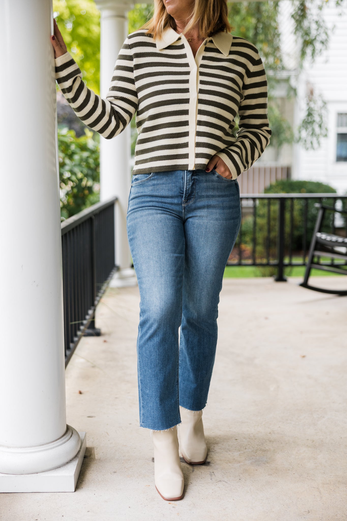 Risen High Rise Straight Crop Jean - Medium