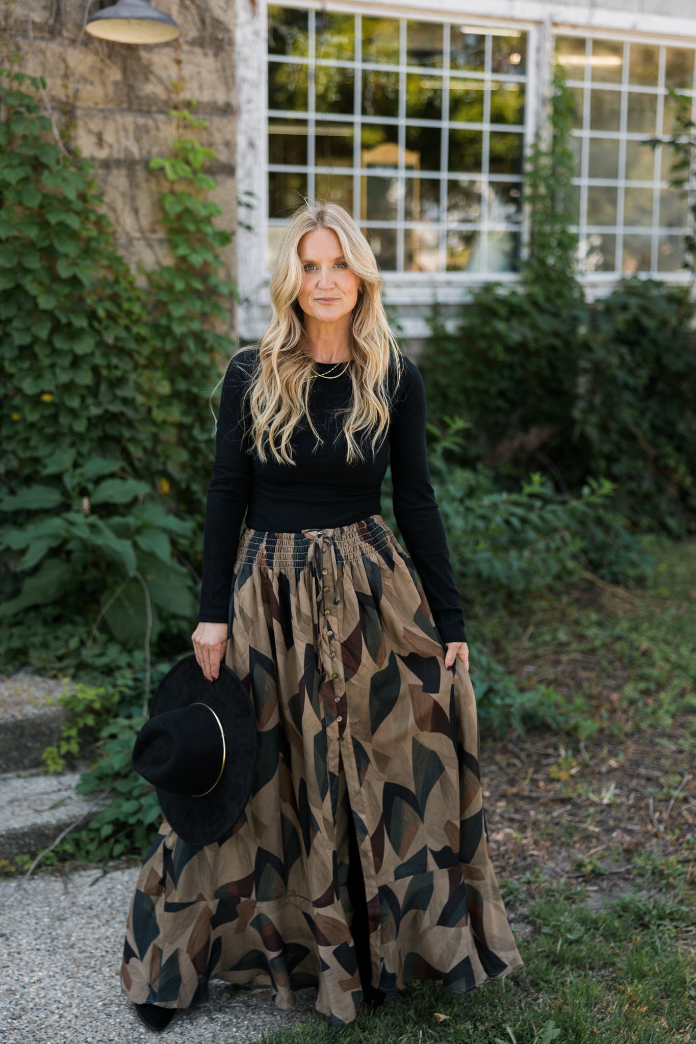 Huxley Abstract Maxi Skirt