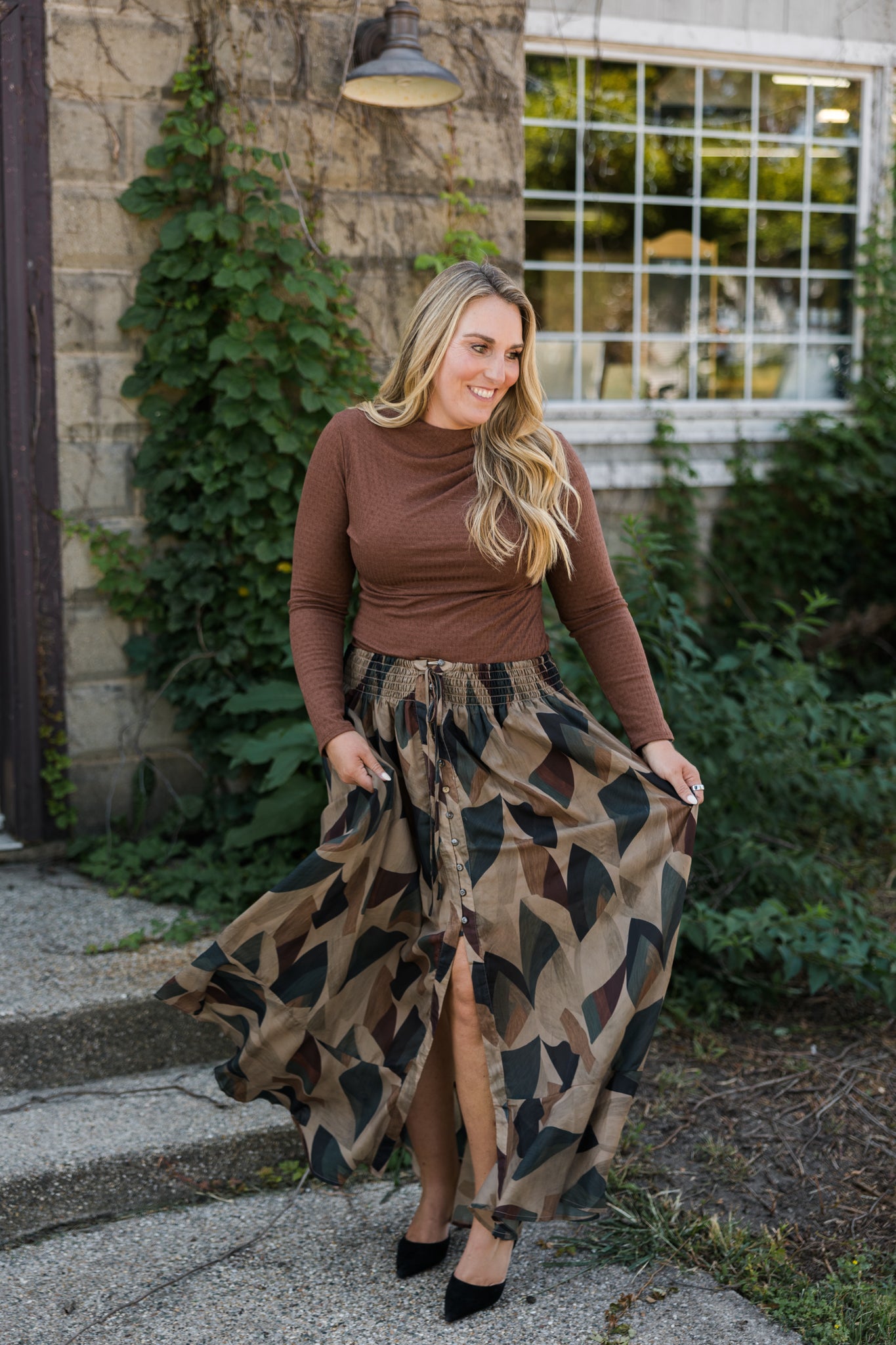 Huxley Abstract Maxi Skirt