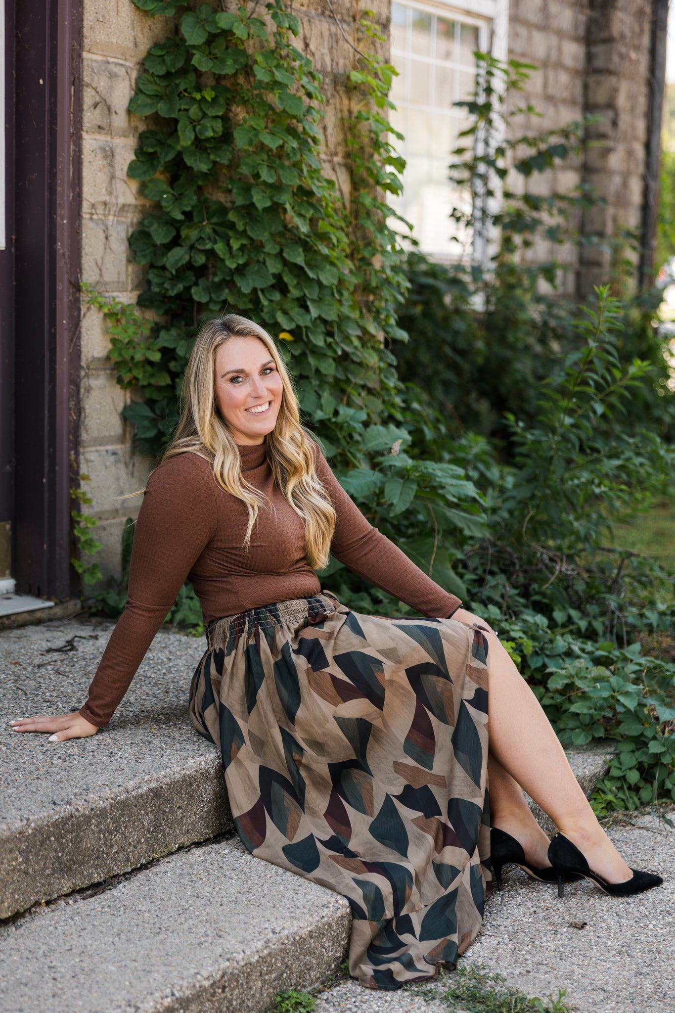 Huxley Abstract Maxi Skirt