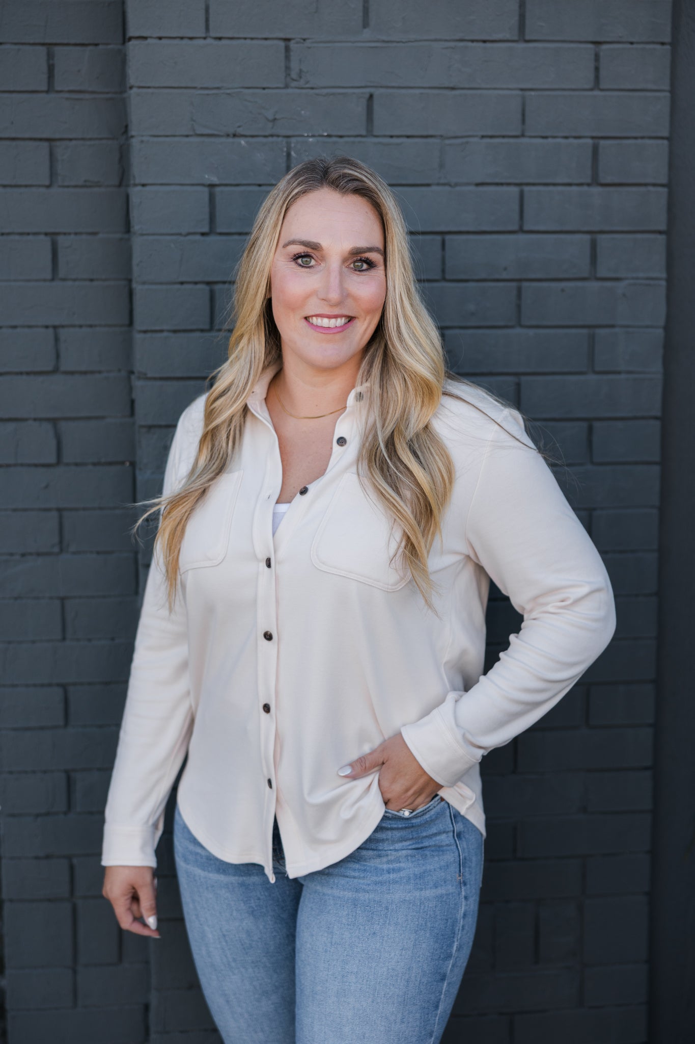 Elaina Button Down Top