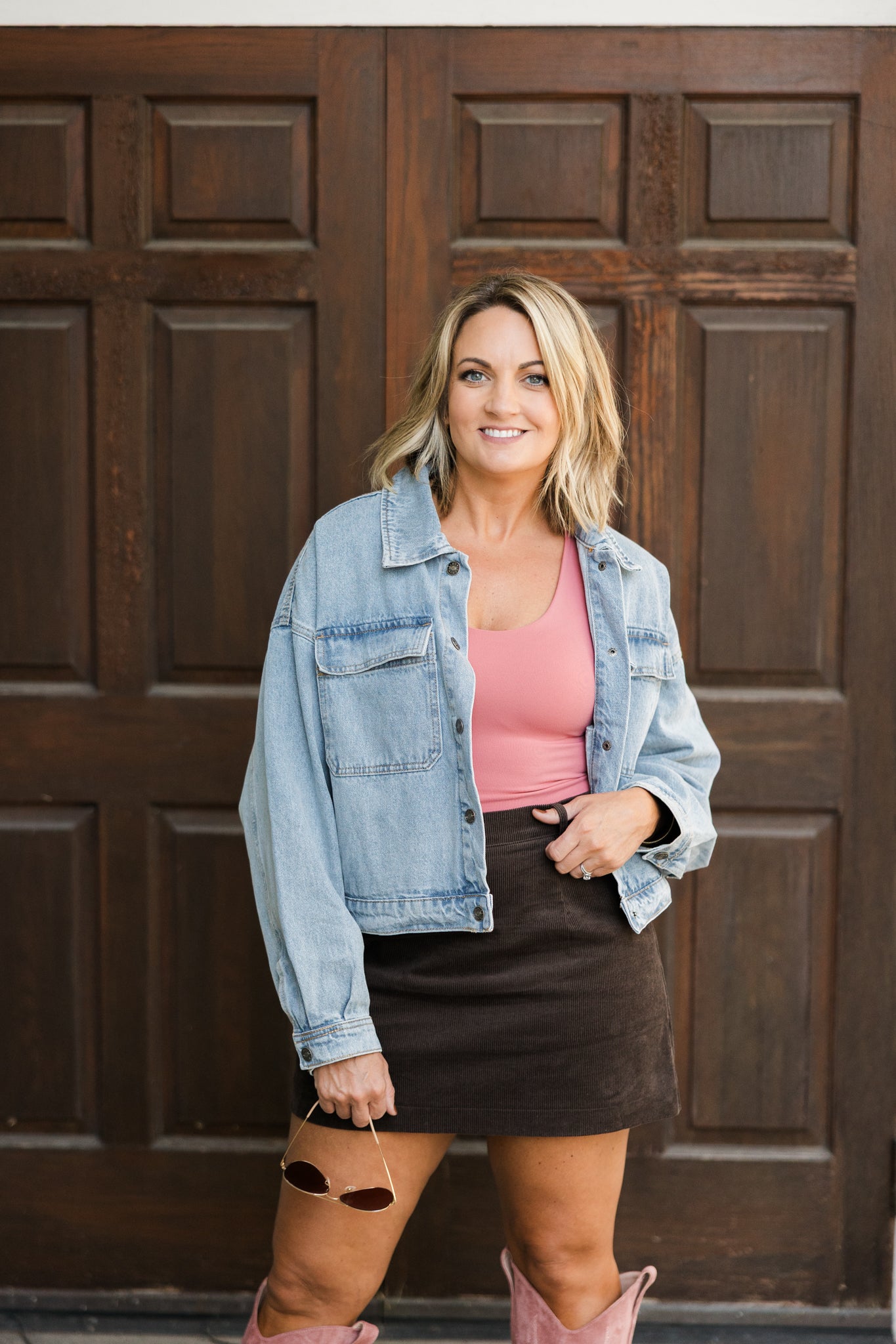 Ava Brown Mini Skirt