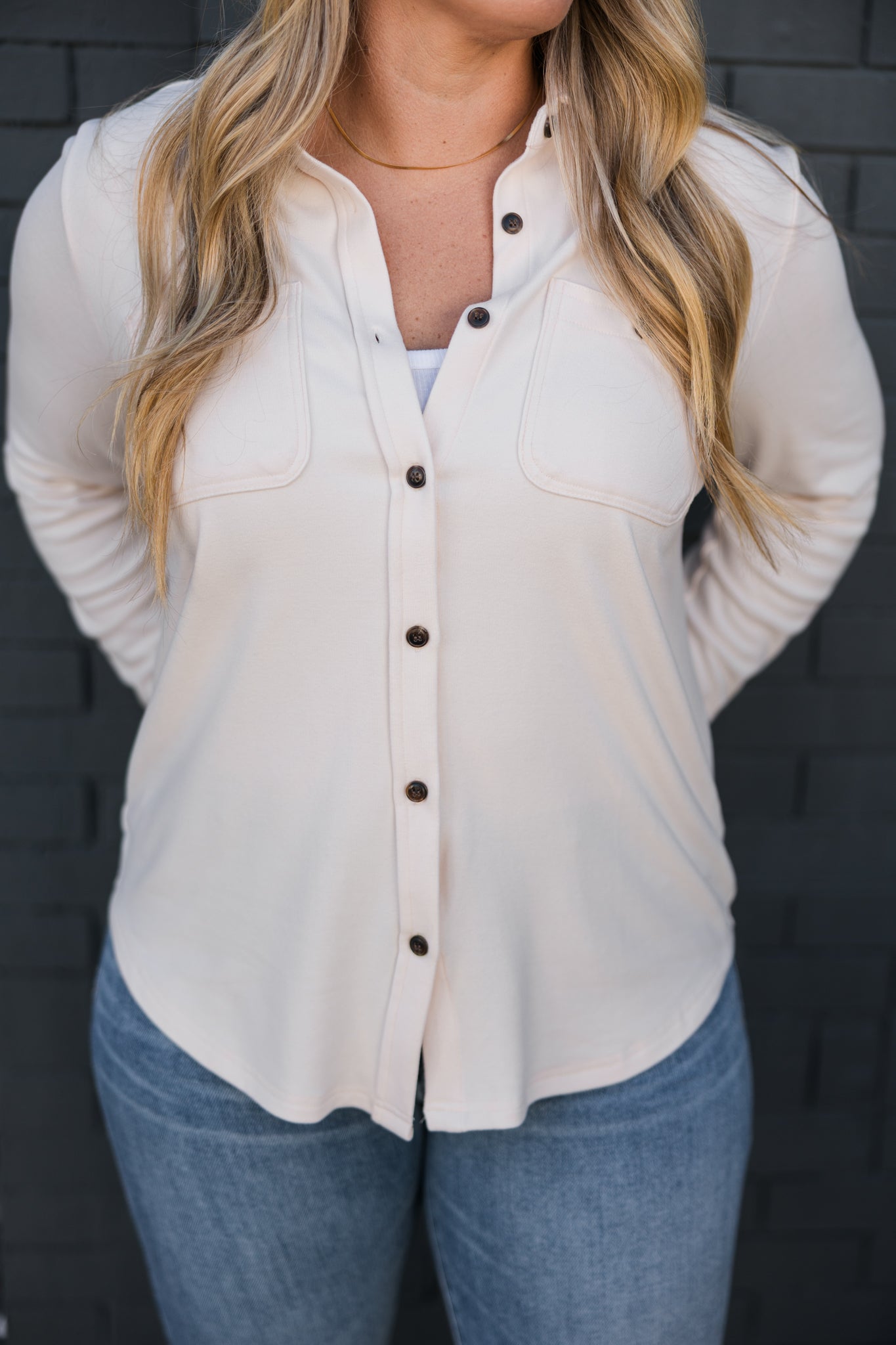Elaina Button Down Top