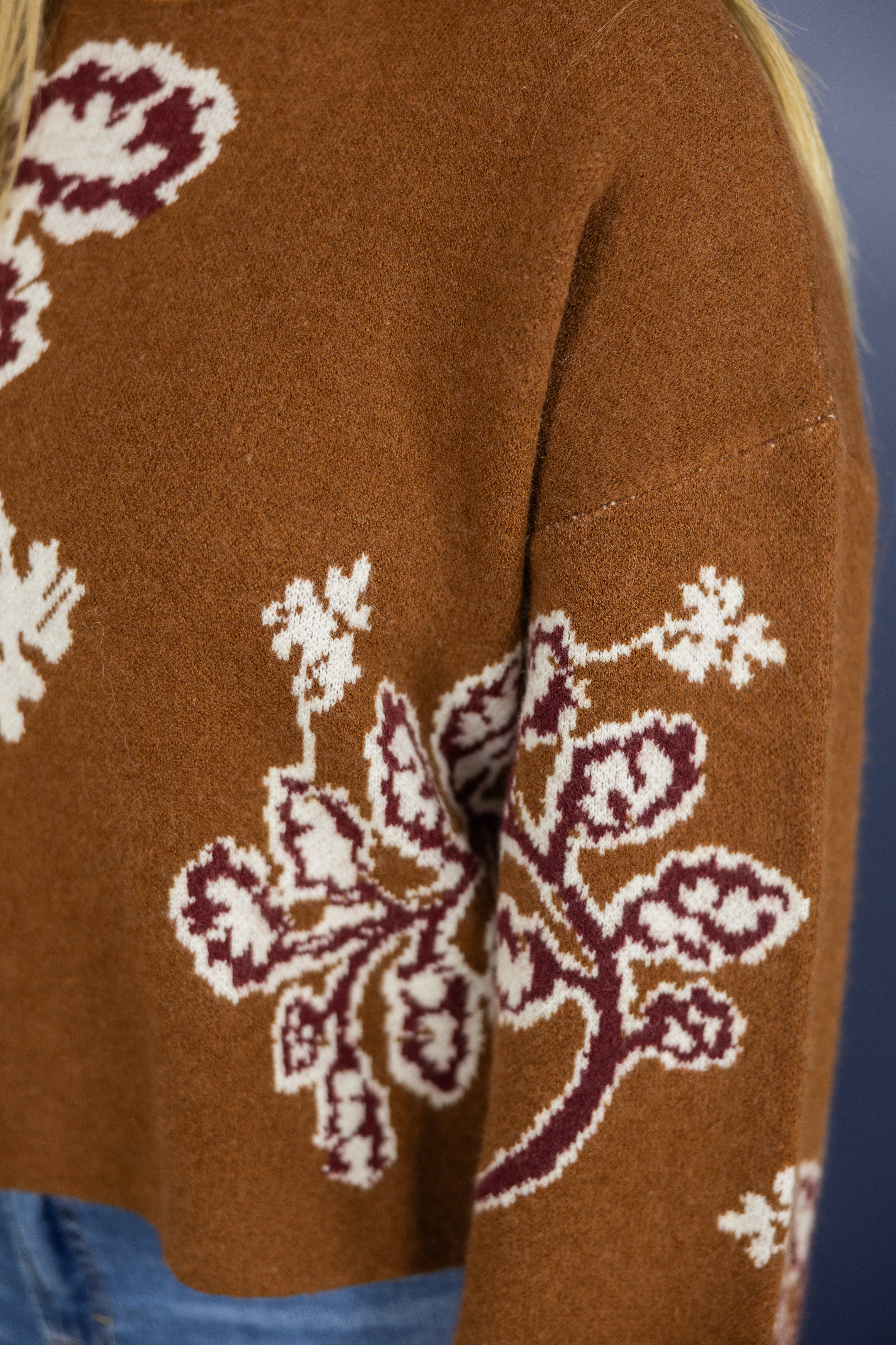 Marcella Floral Bell Sleeve Sweater