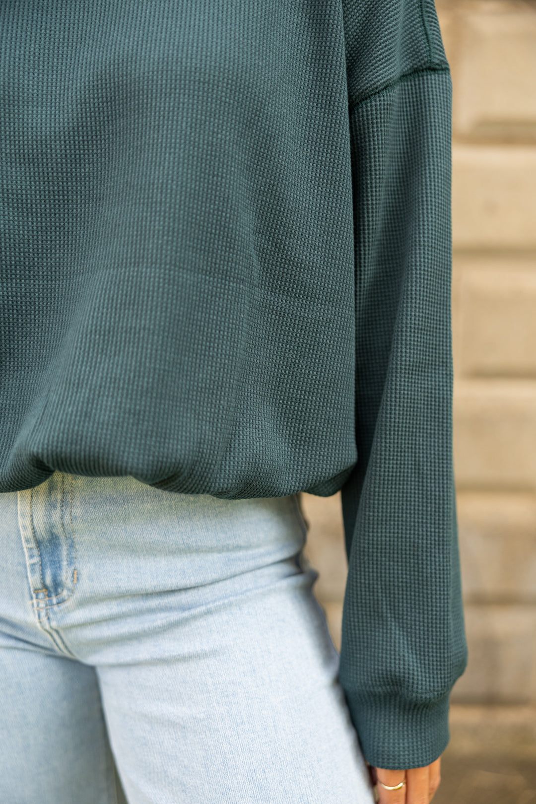 Sophia Waffle Knit Bubble Hem