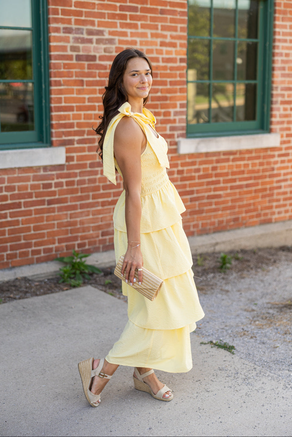 Chalene Tie Strap Tiered Dress