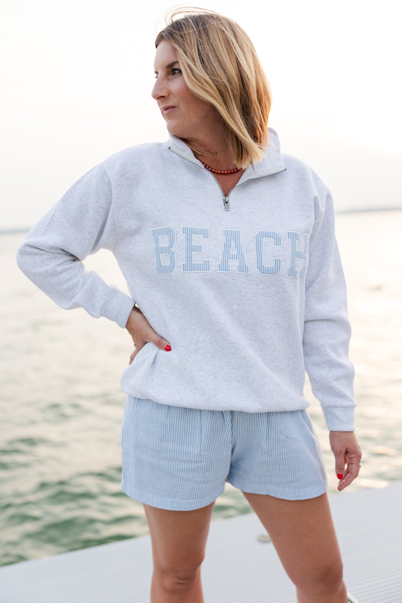 Beach Quarter Zip