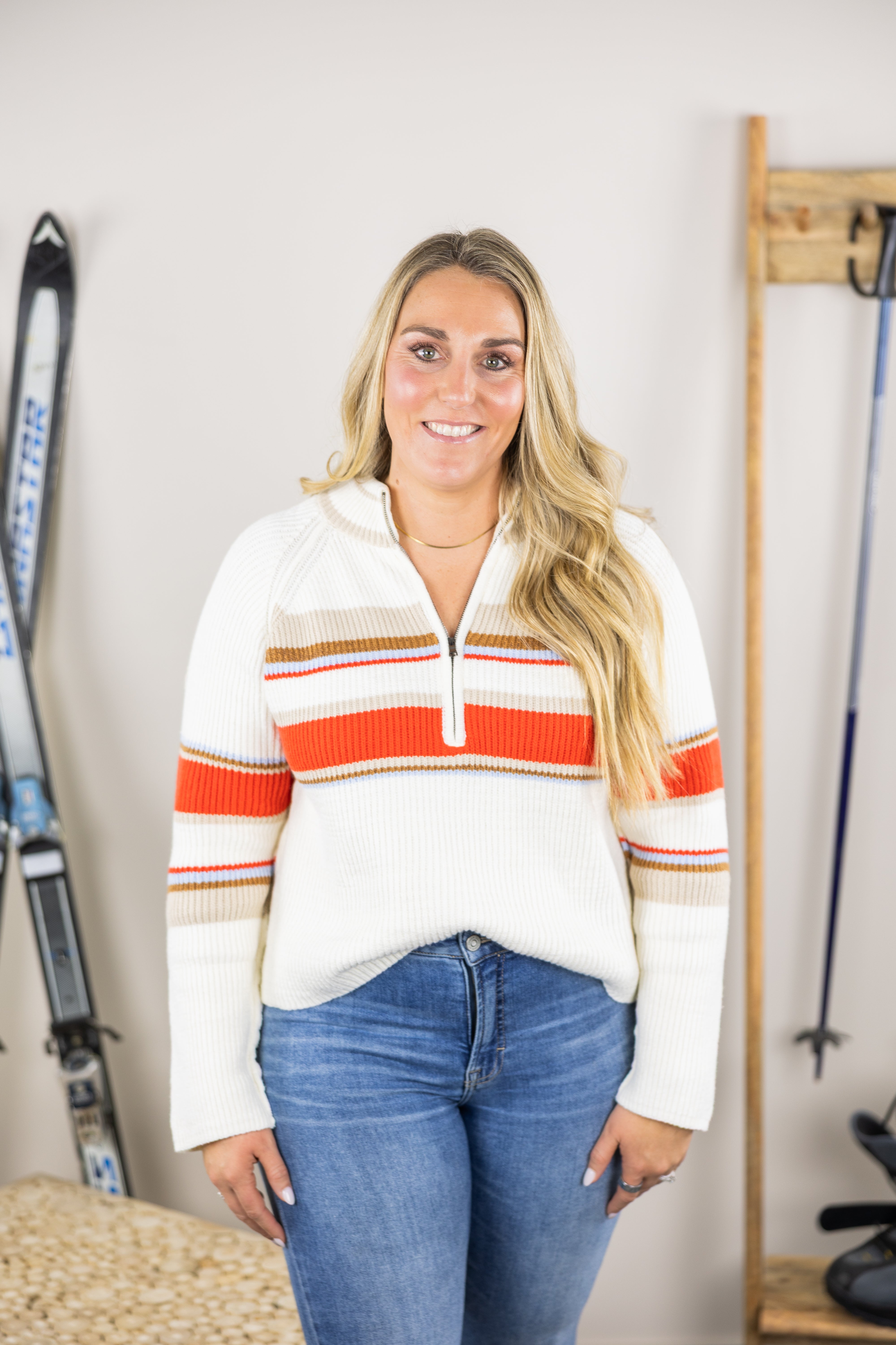 Hit the Slopes Quarter Zip Sweater
