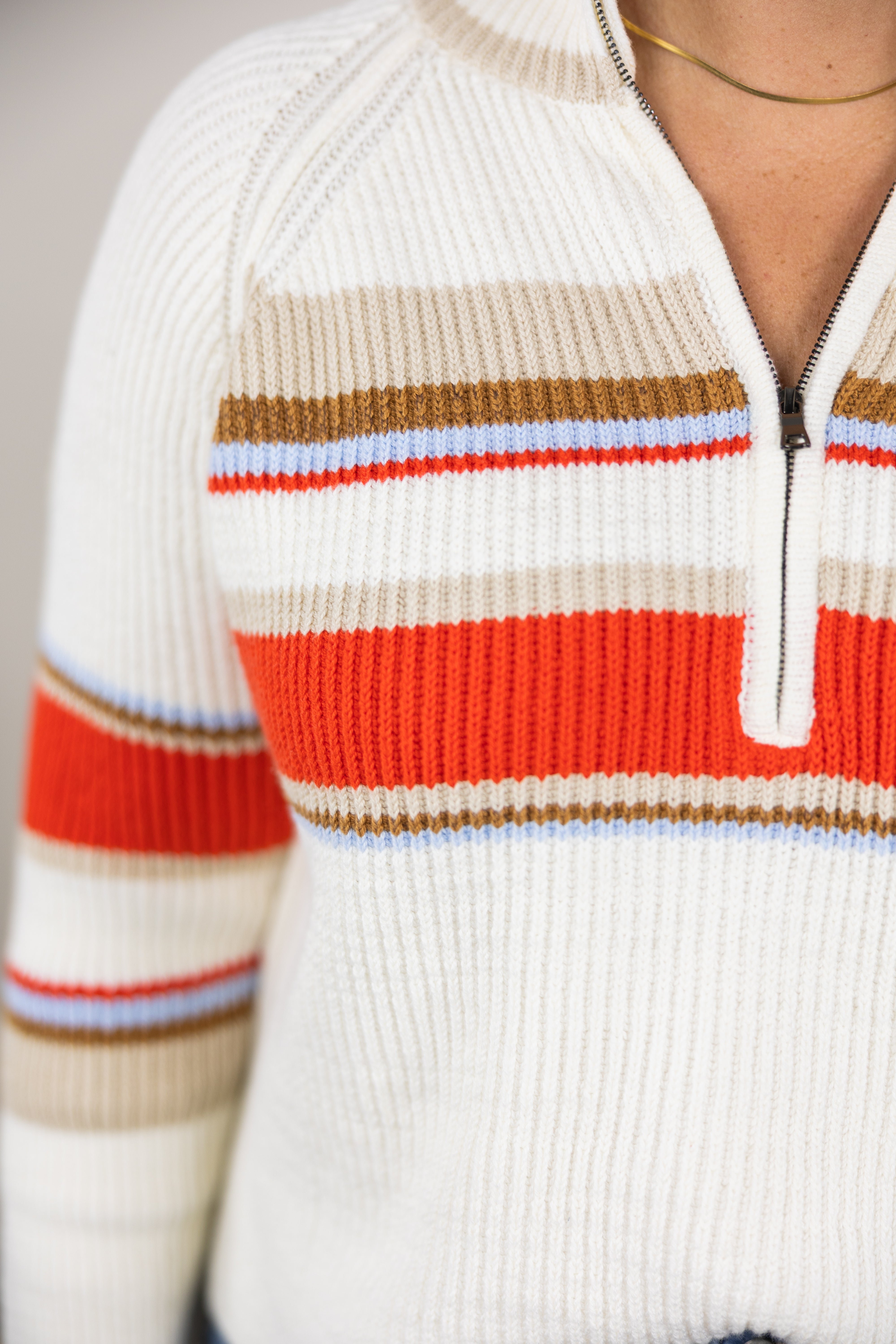 Hit the Slopes Quarter Zip Sweater