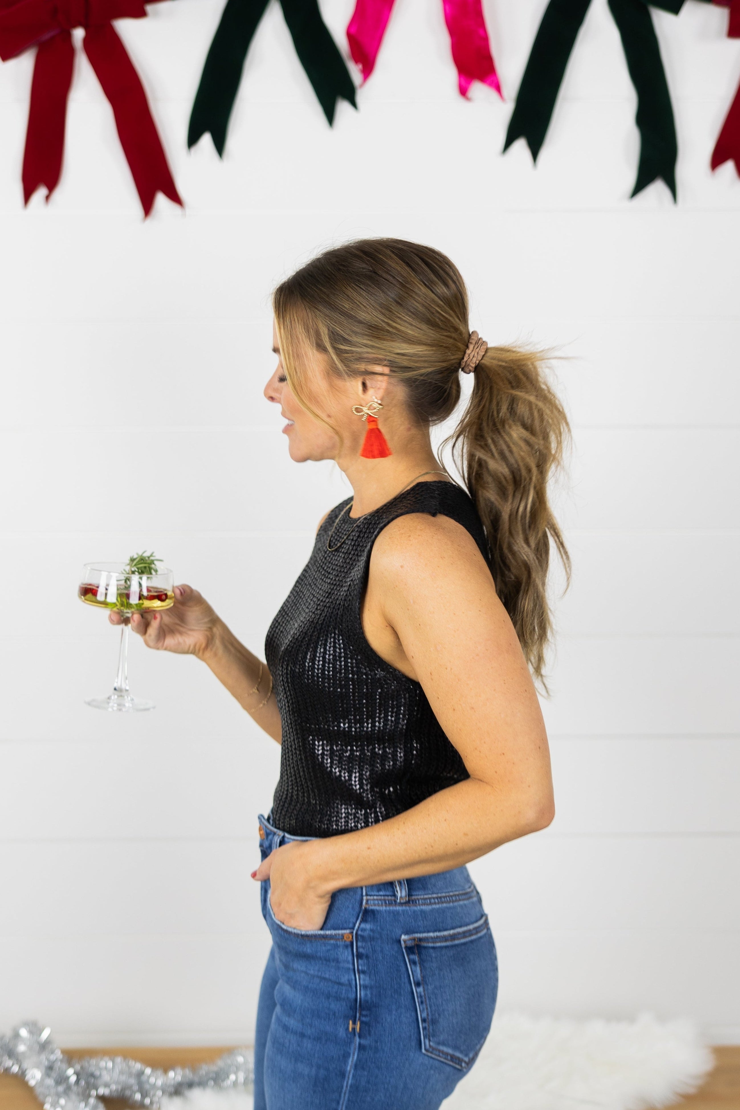 Metallic Sweater Tank