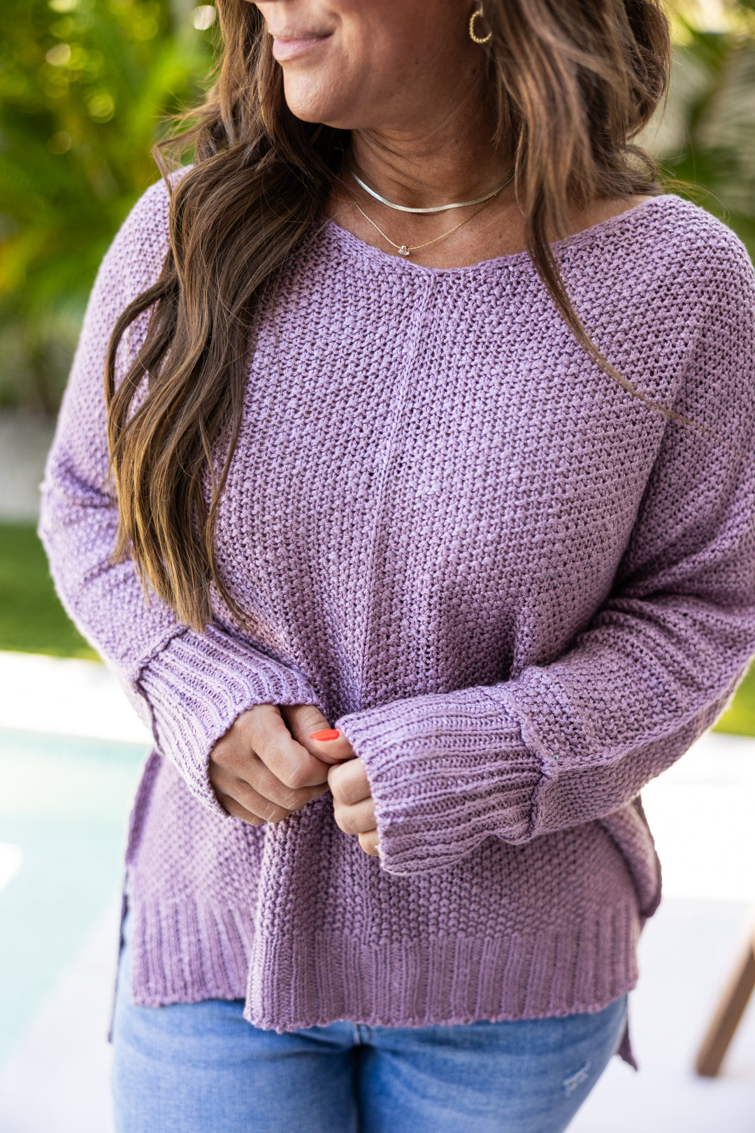 Reverse Seam Knit Sweater