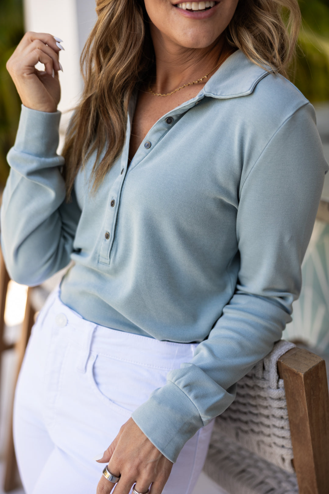 Lucy Collared Henley