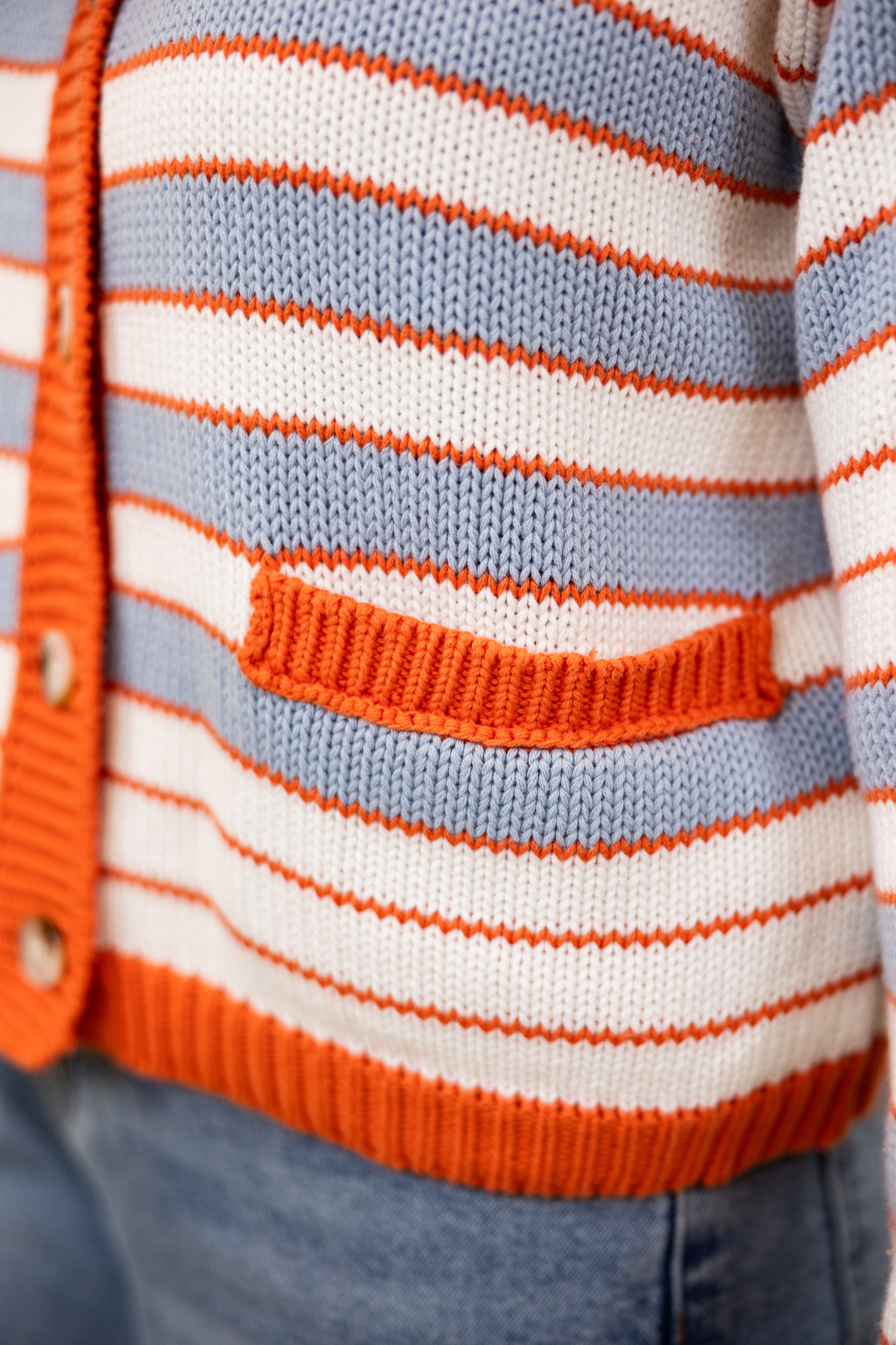Bluebird Striped Cardigan