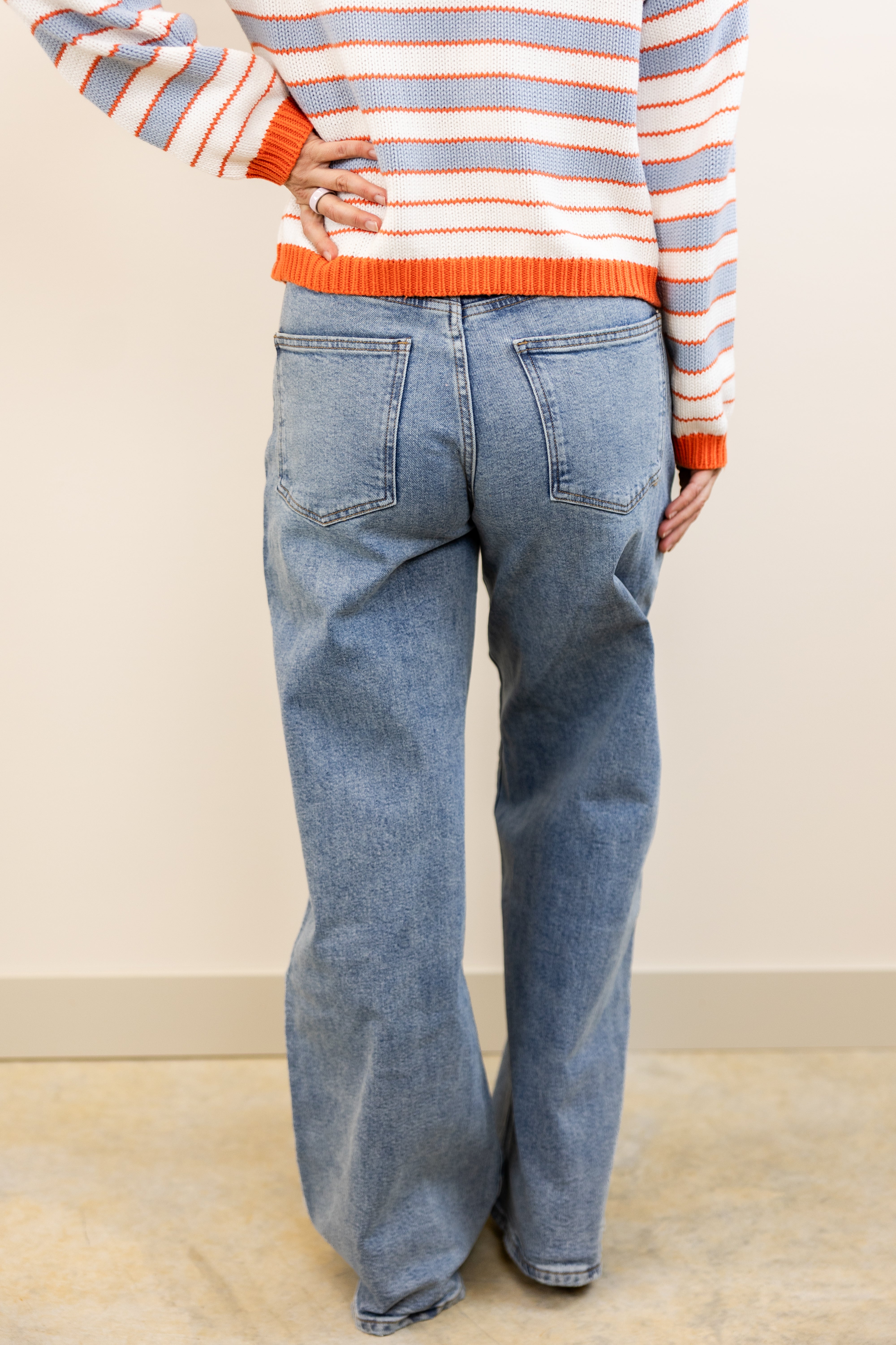 Erin Mid Rise Wide Leg Jean