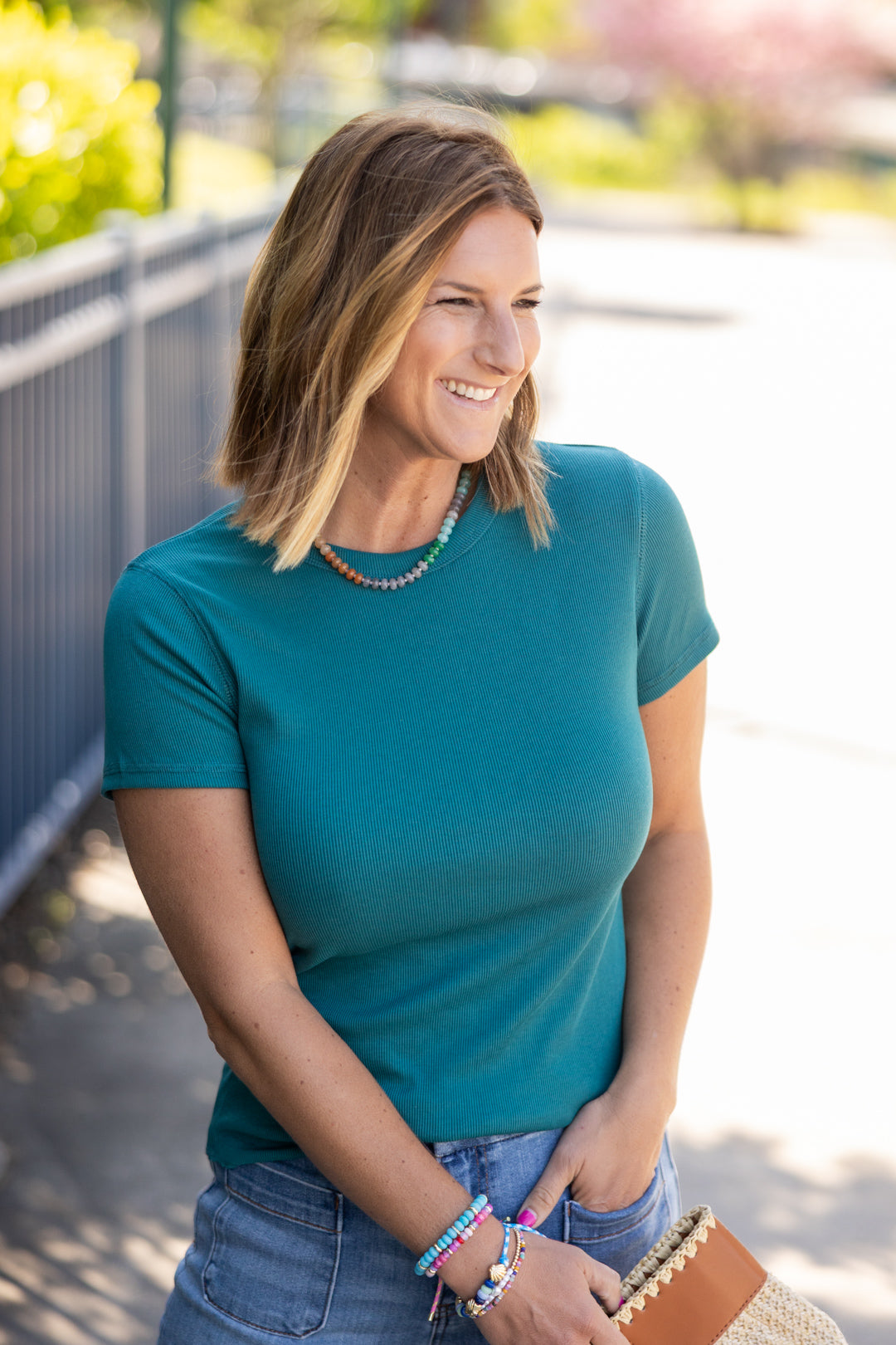 Ribbed Basic Tee