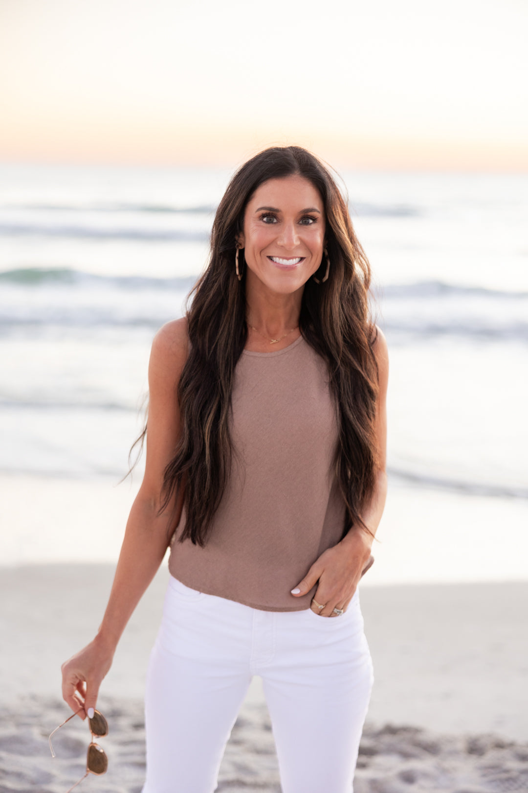 Golden Sands Linen Blend Tank