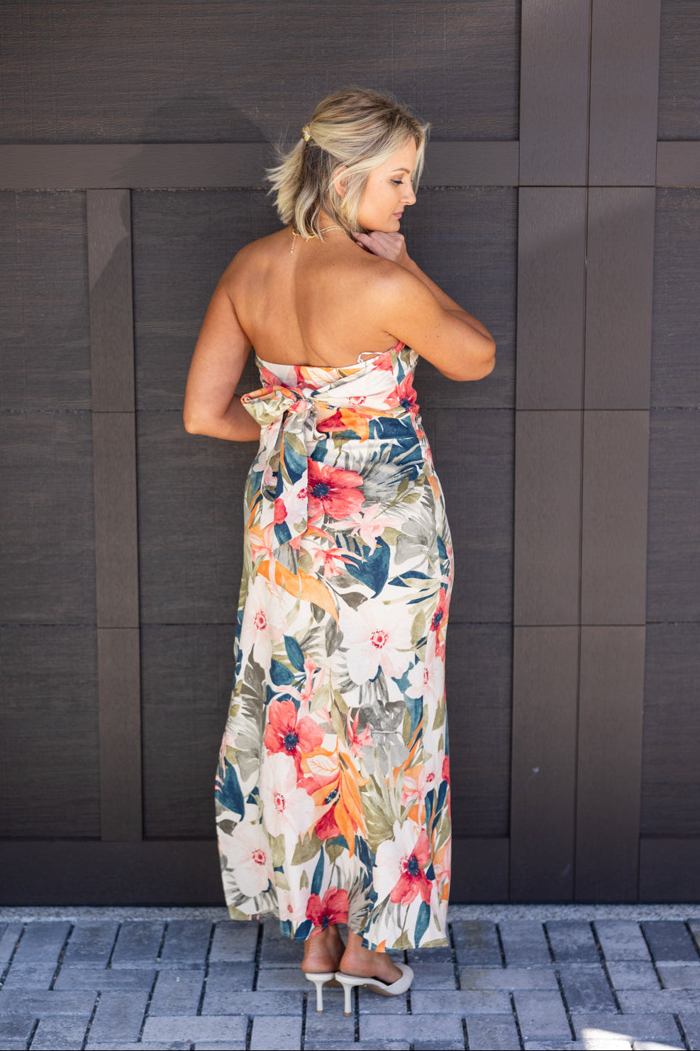 Botanical Dreams Strapless Dress