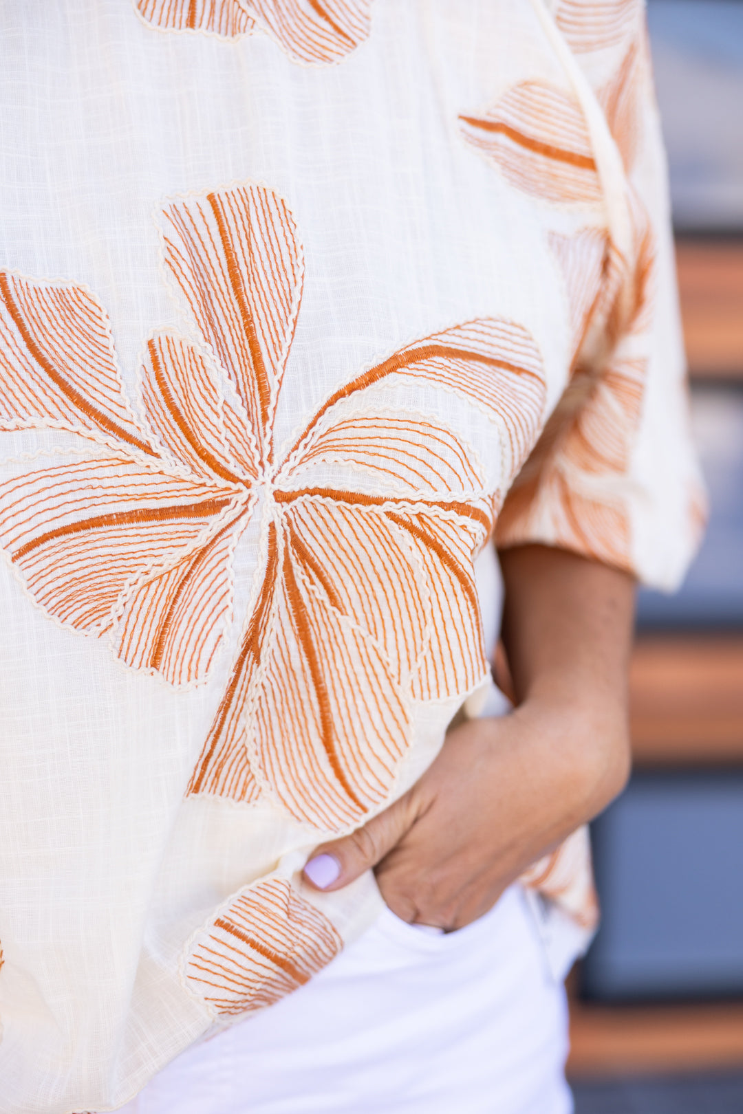 THML Floral Puff Sleeve Blouse