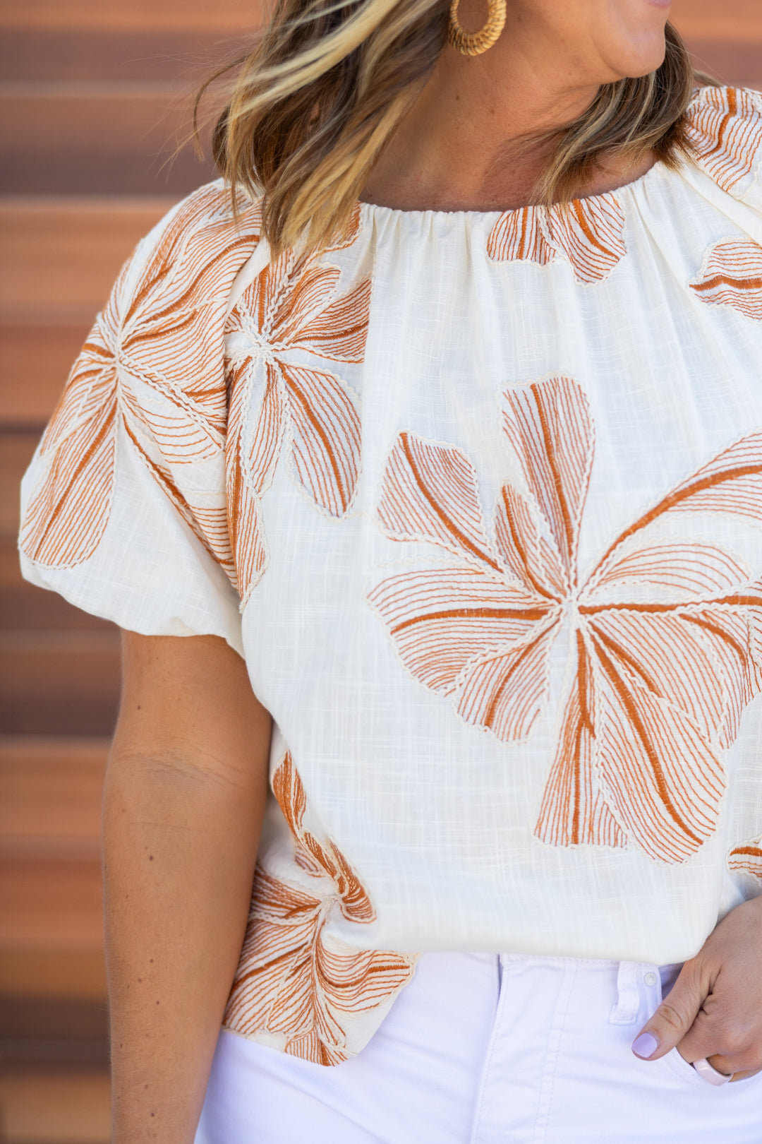 THML Floral Puff Sleeve Blouse