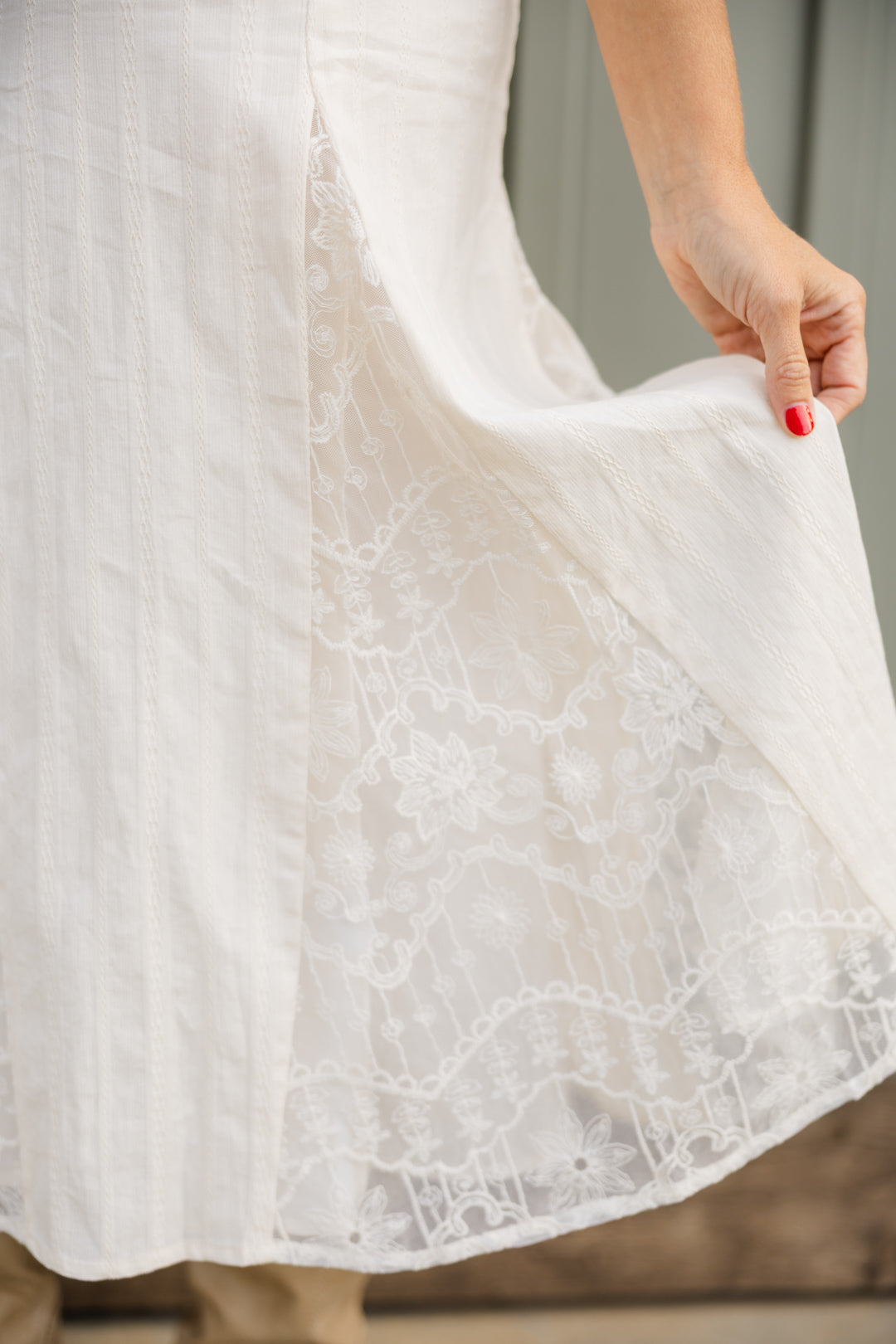 Wildflower Lace Midi Skirt