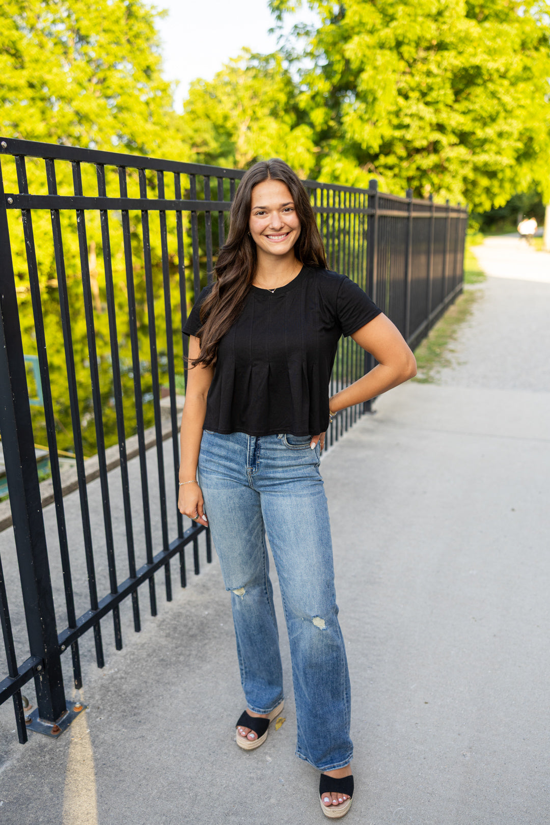 Meadow Pleated Tee