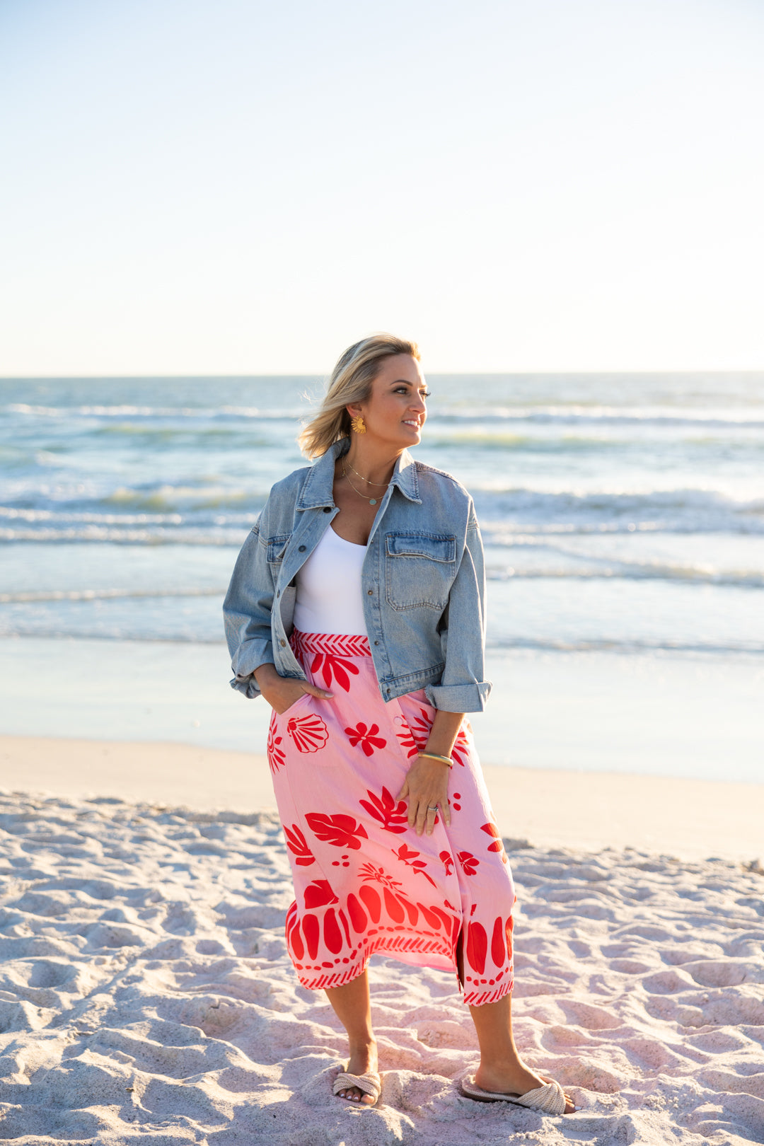 Paradise Floral Midi Skirt