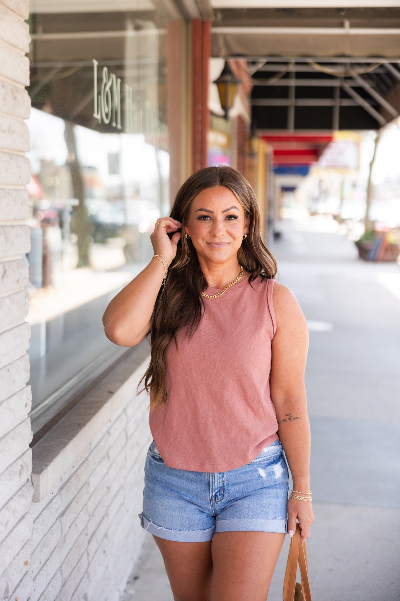 Sienna Rolled Sleeve Tank