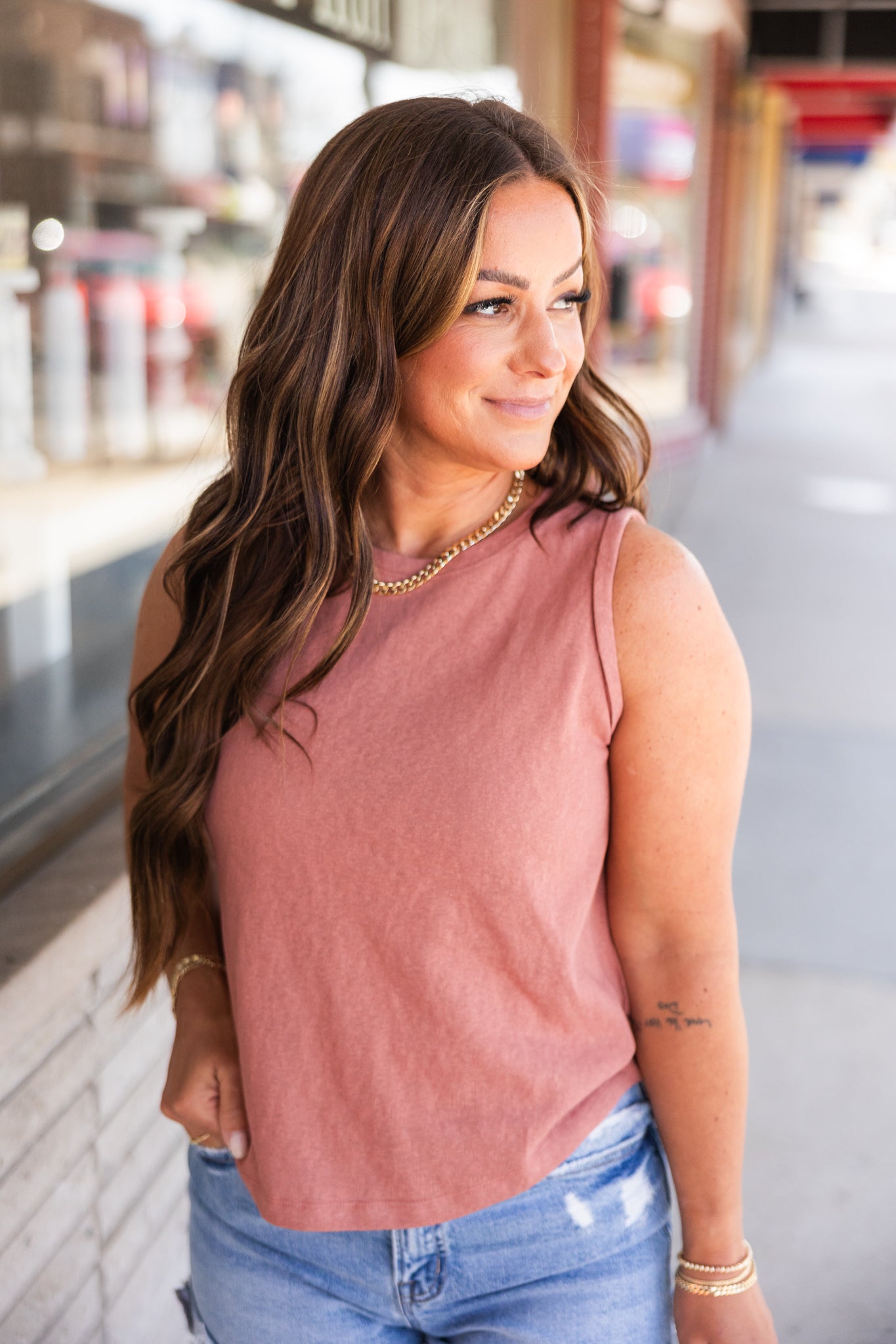 Sienna Rolled Sleeve Tank