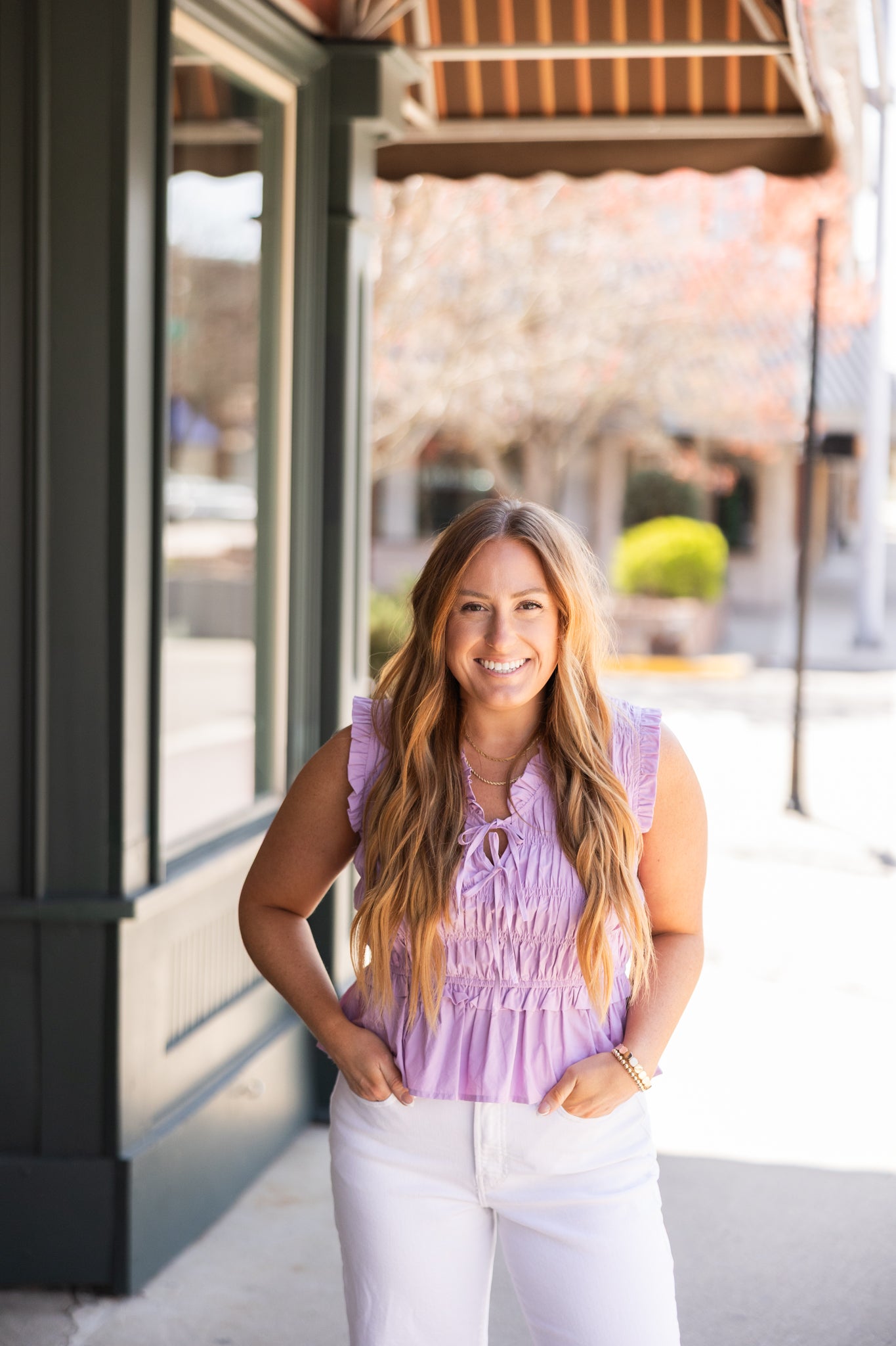 Eileen Tie Front Peplum Top | FINAL SALE