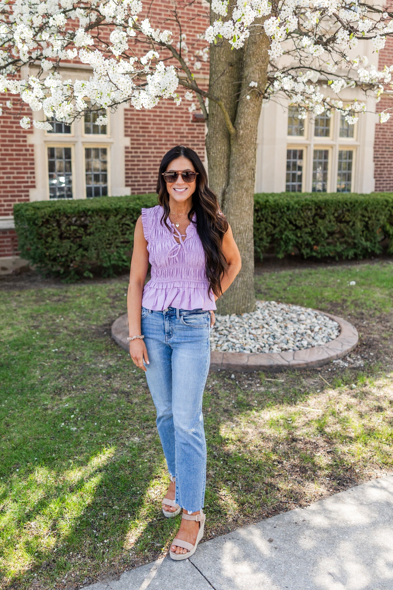 Eileen Tie Front Peplum Top | FINAL SALE