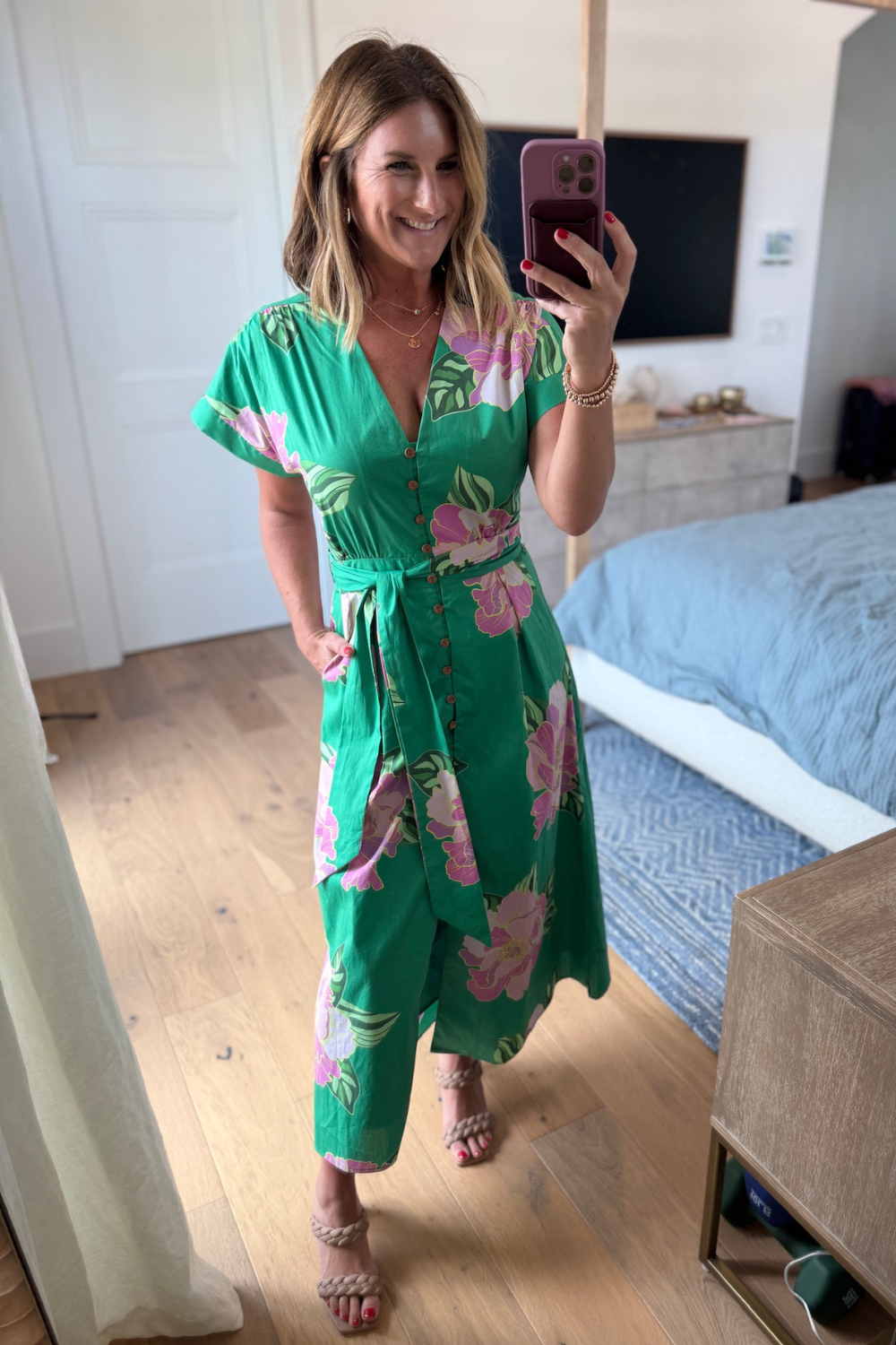 THML Fern V Neck Dress
