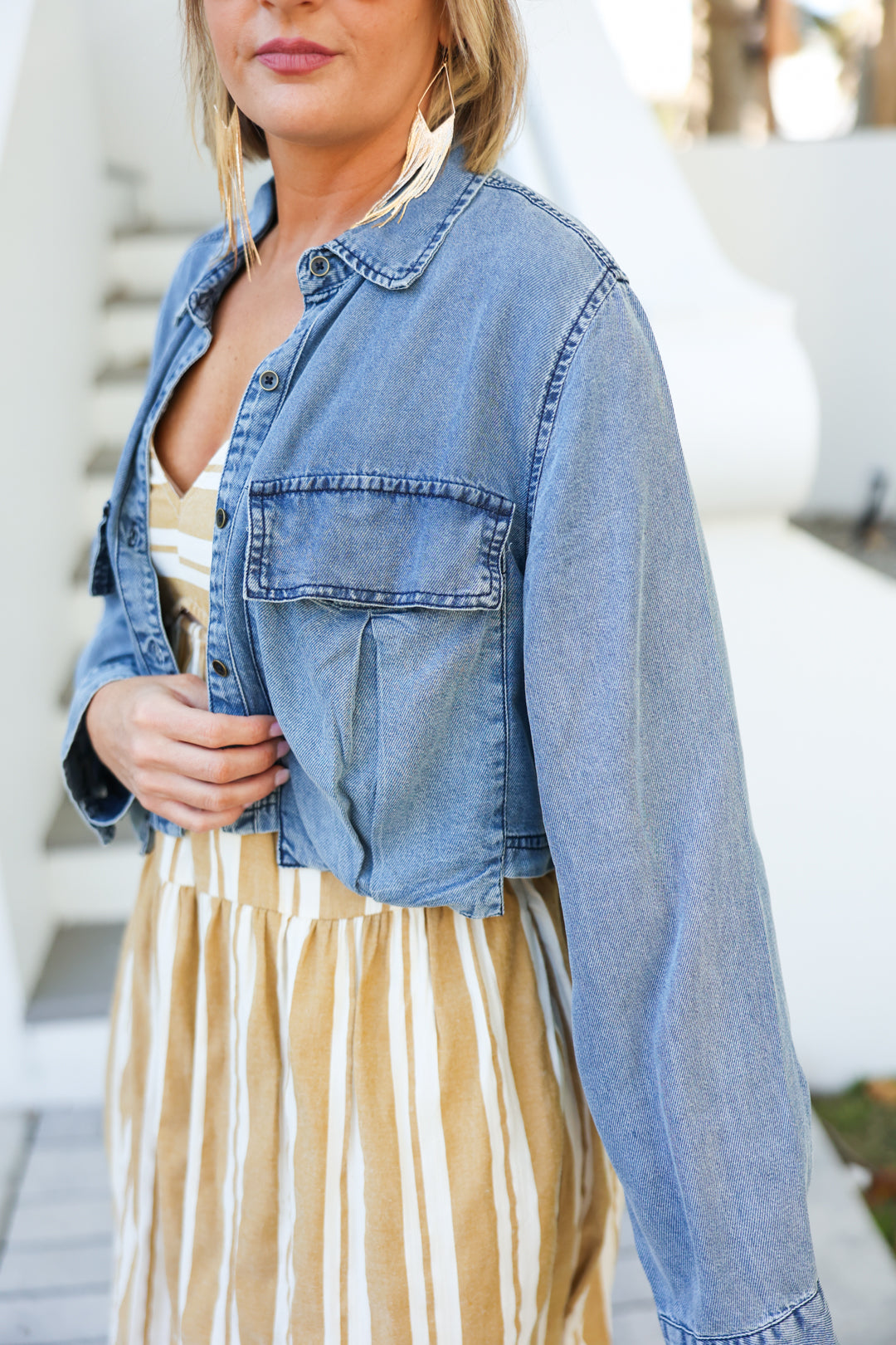 Cameron Cropped Tencel Jacket