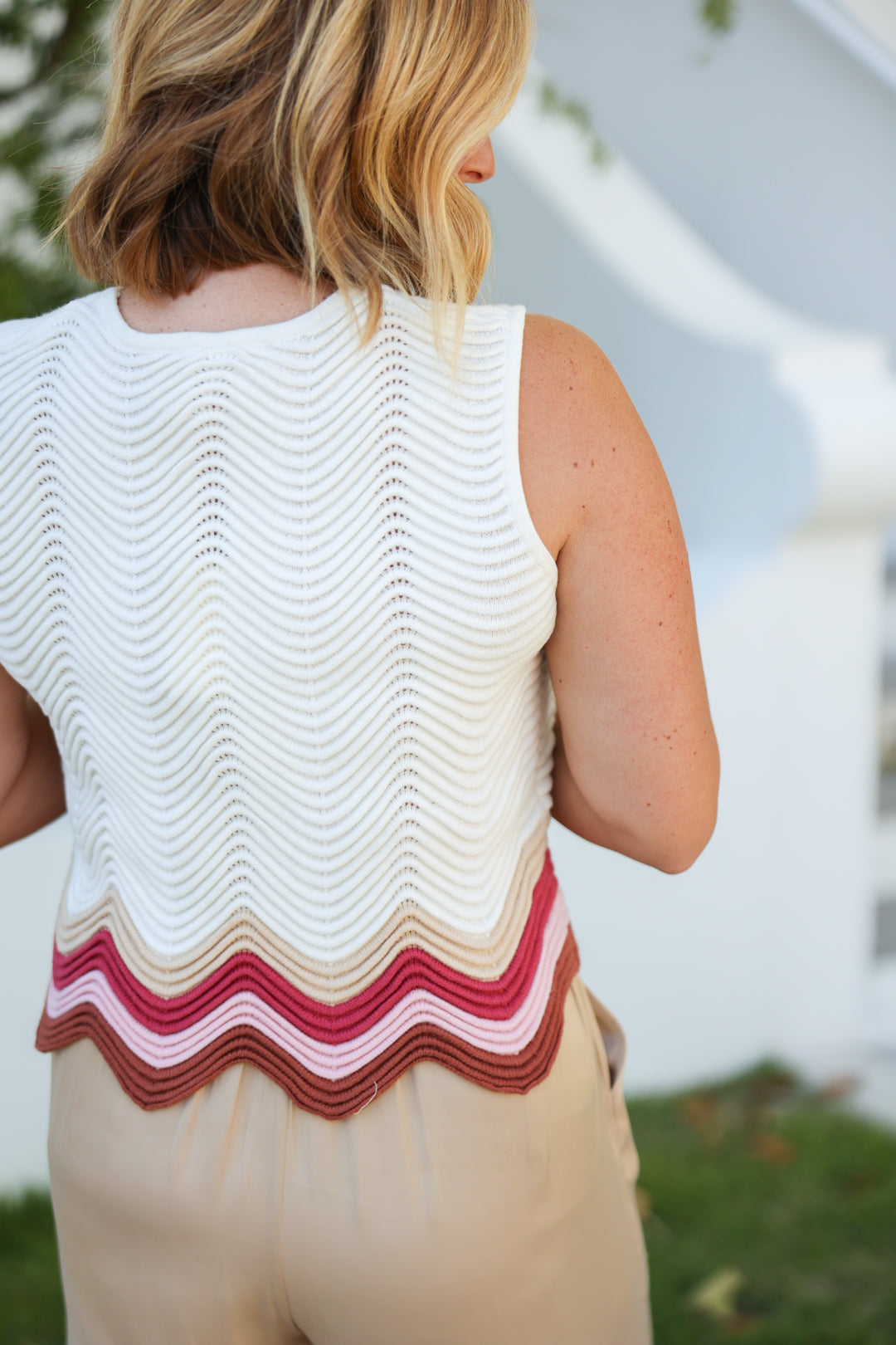 Wavy Colorblock Tank